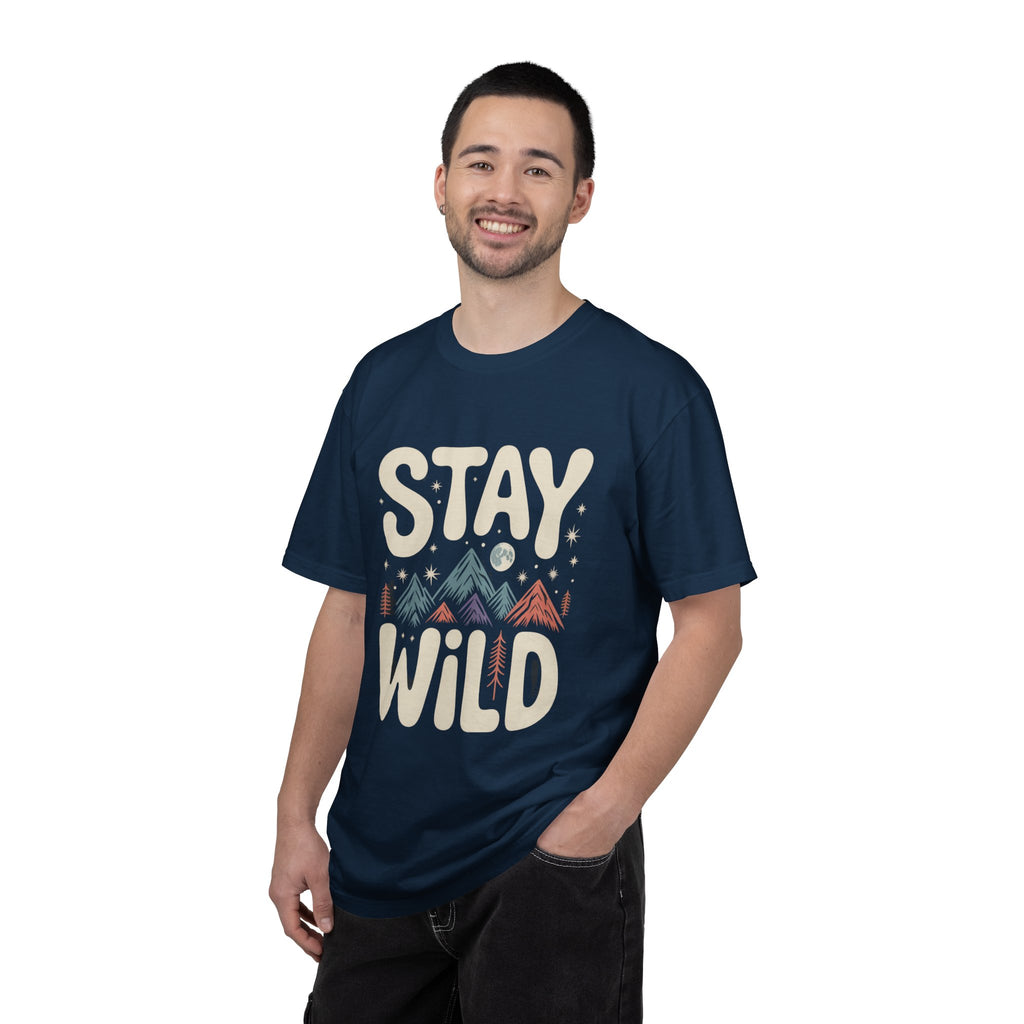 Stay Wild mountain design T-shirt | adventure typography tee
