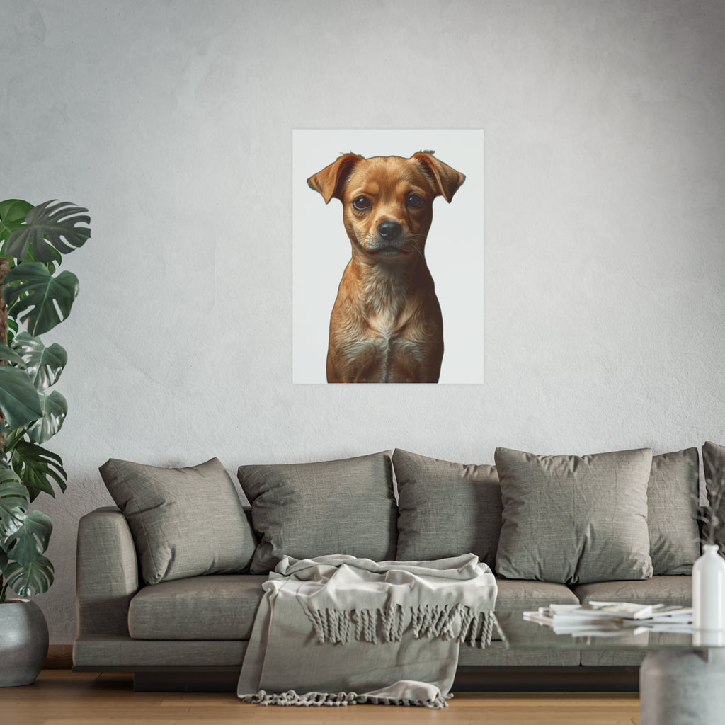 Puppy Portrait Poster | Dog Wall Art, dog lover poster