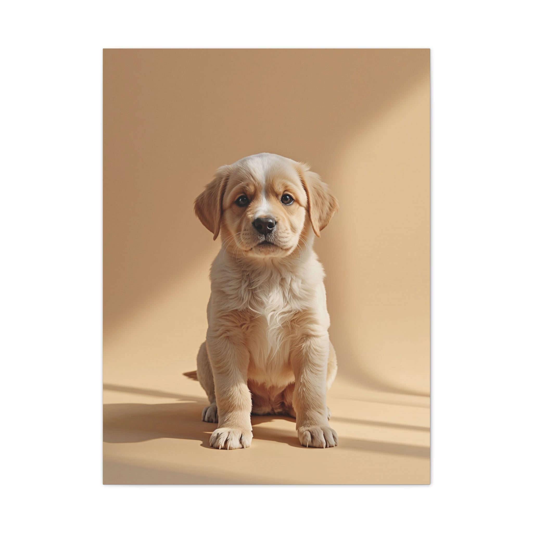 Golden Labrador Puppy Canvas, gift for dog lovers