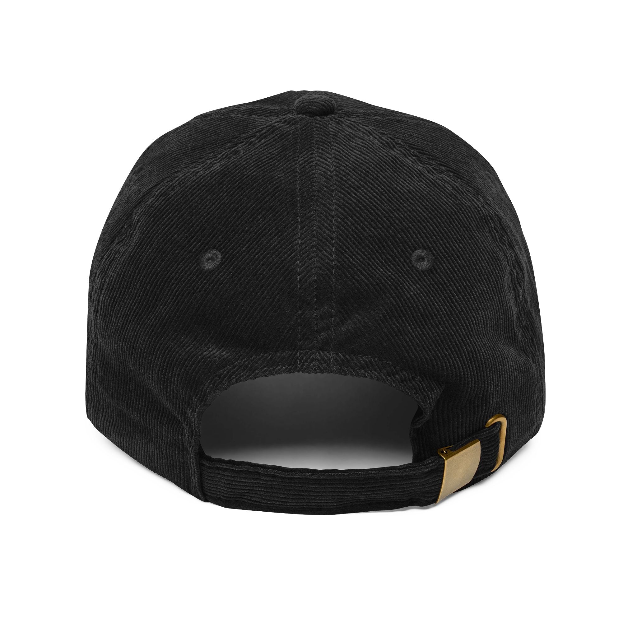 Casquette brodée avec un boxer marron | Casquette de baseball en velours côtelé