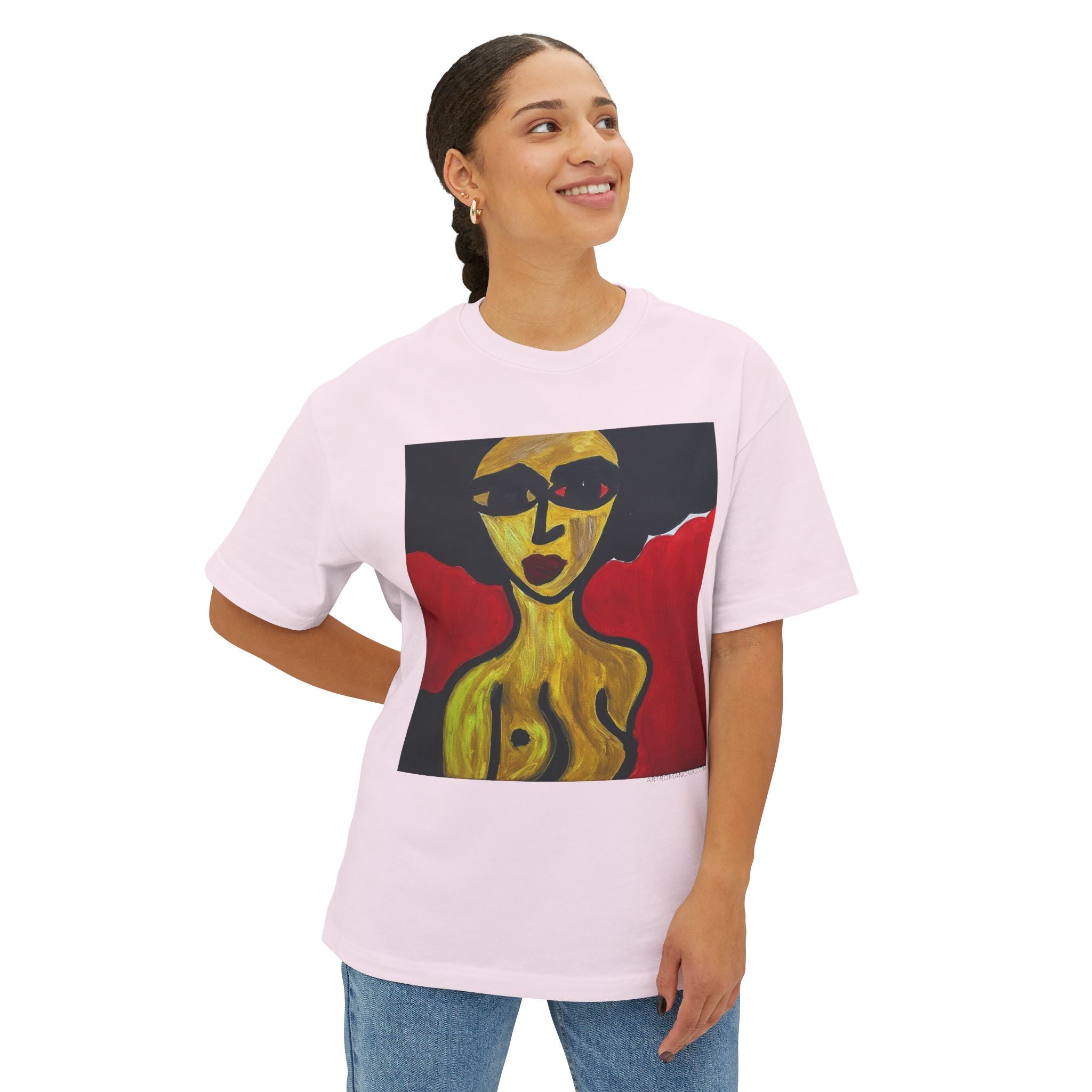 Minimalist Nude Portrait Tee, Fine Art Line-Portrait, Nude Woman Painting T-Shirt | Modern Expressionist Art Tee