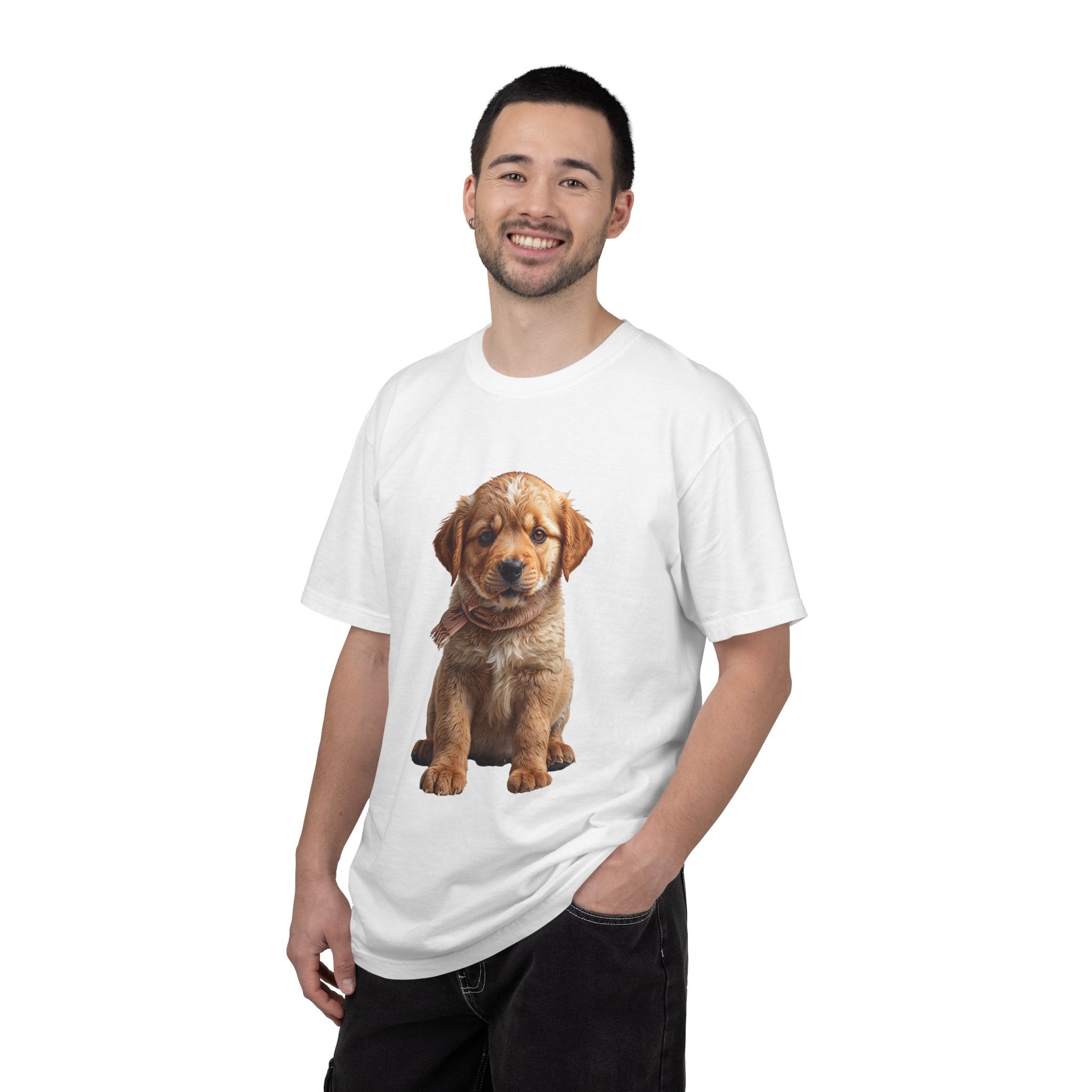 T-shirt chiot Golden Retriever | T-shirt photo de chien mignon
