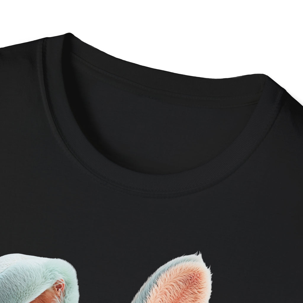 T-shirt Lapin en peluche bleu | T-shirt graphique lapin mignon
