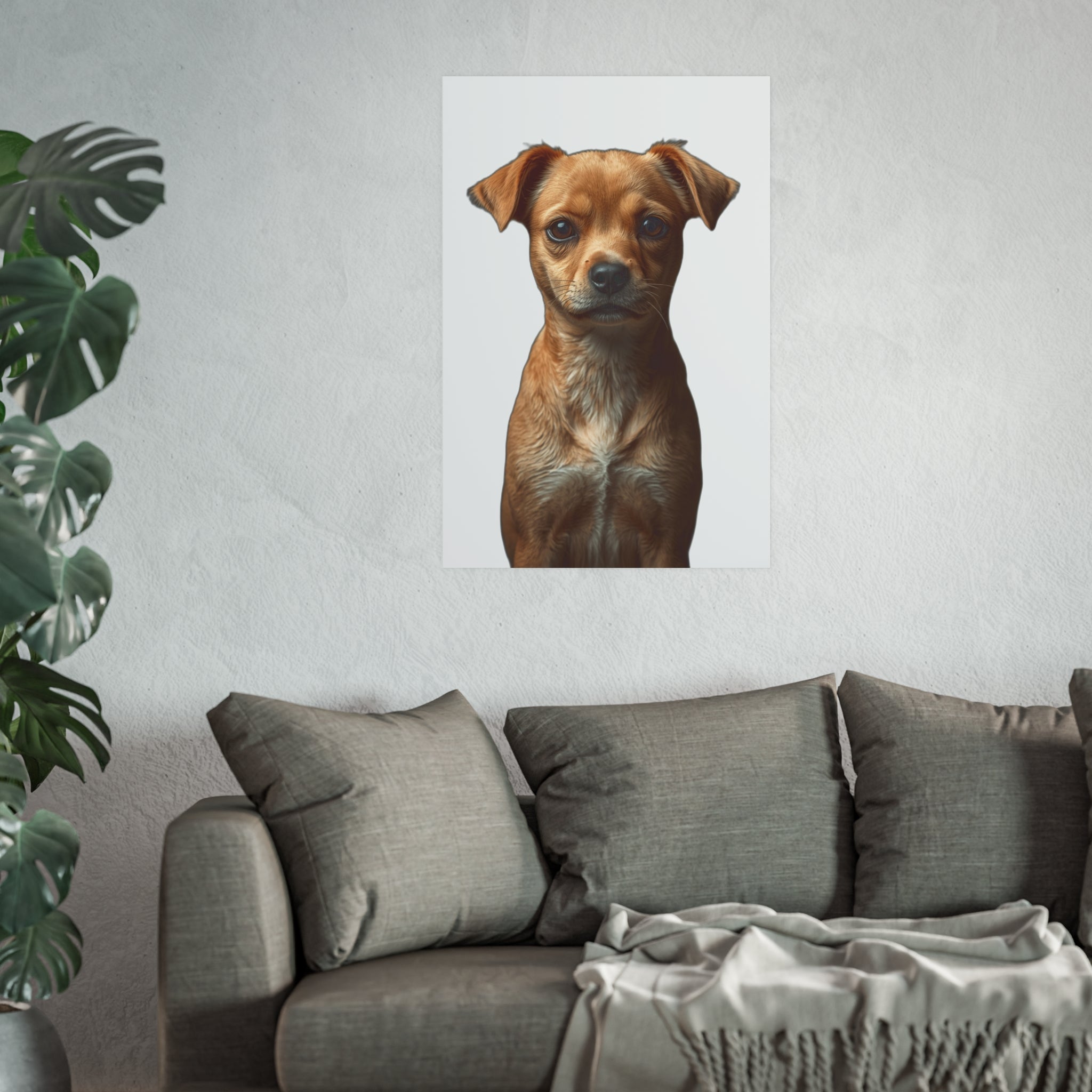 Puppy Portrait Poster | Dog Wall Art, dog lover poster