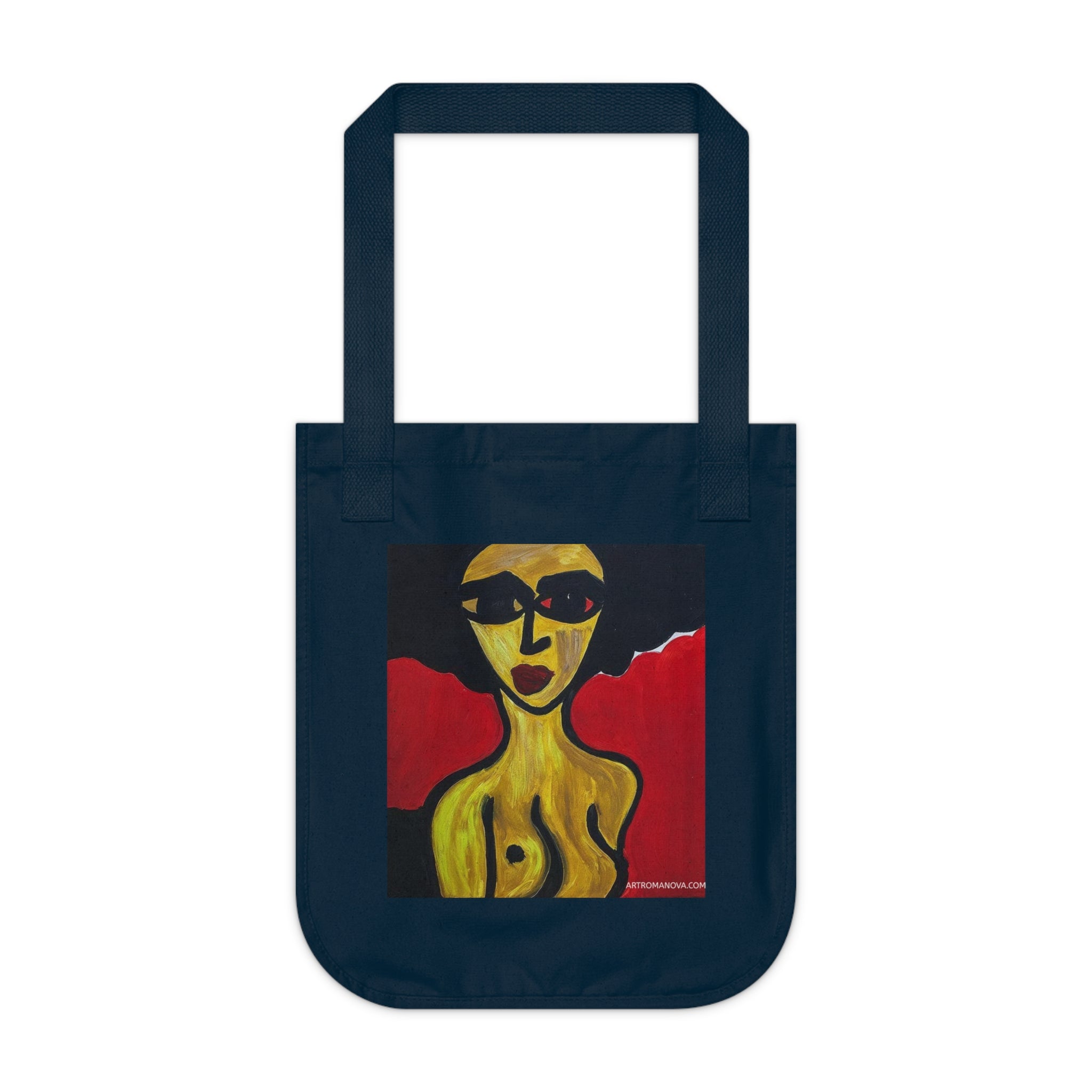 Sac fourre-tout abstrait | Sac fourre-tout en toile d'art moderne, fait main, en coton écologique