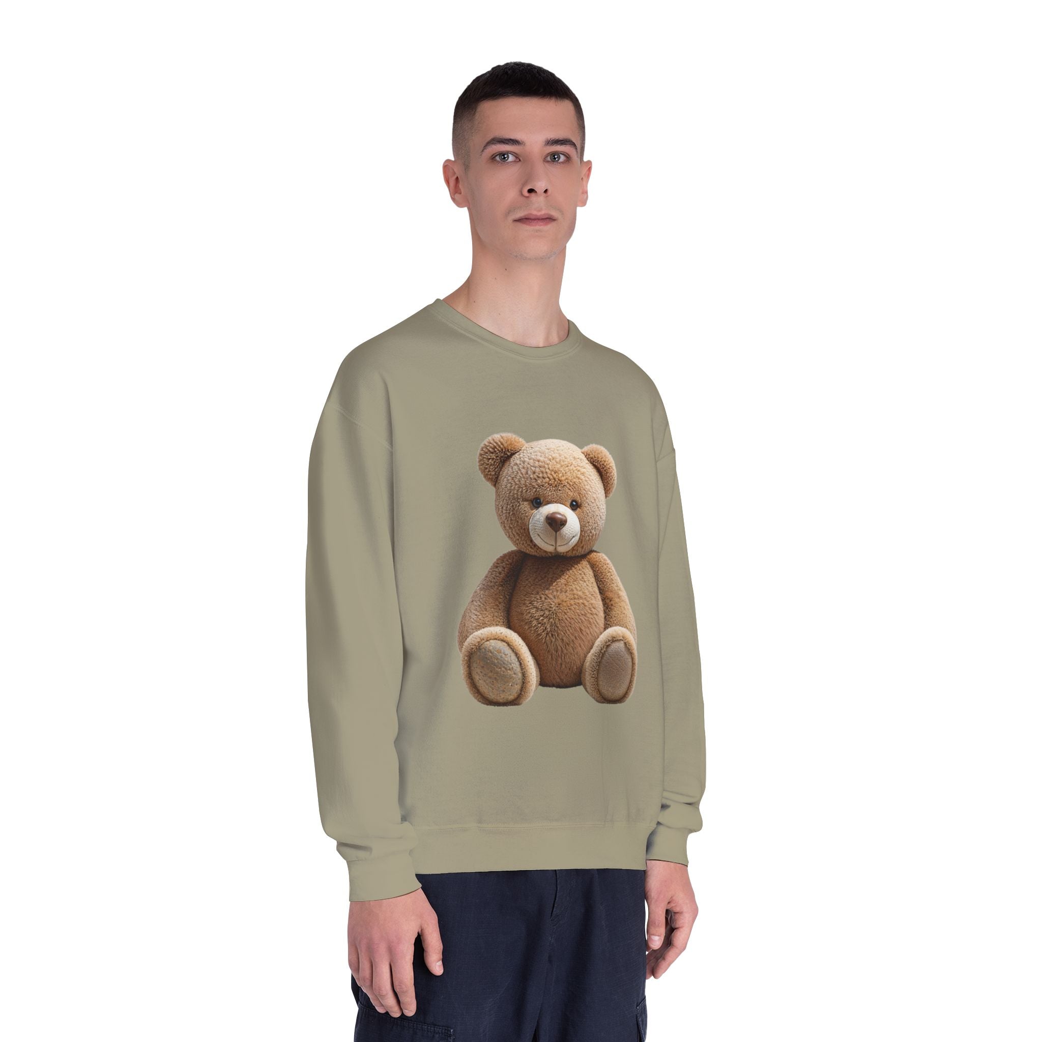 Sweat-shirt imprimé ours en peluche marron | Illustration de jouet mignon