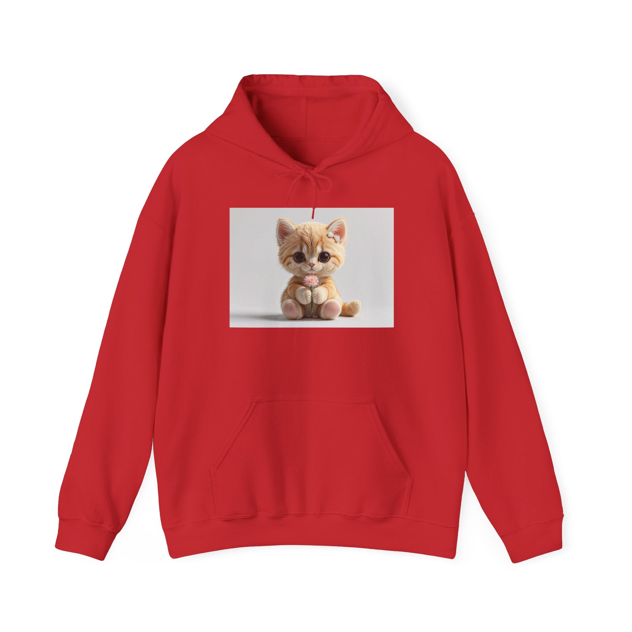 Sweat à capuche illustré d'un adorable chaton orange | Sweat-shirt graphique chat mignon
