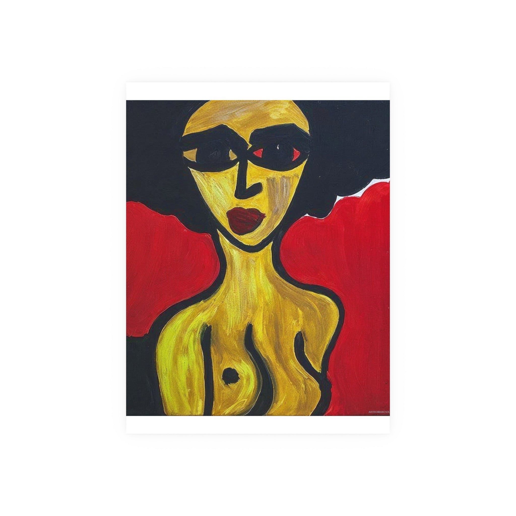 Poster, Abstract Woman Portrait Poster | Satin & Archival Matte poster