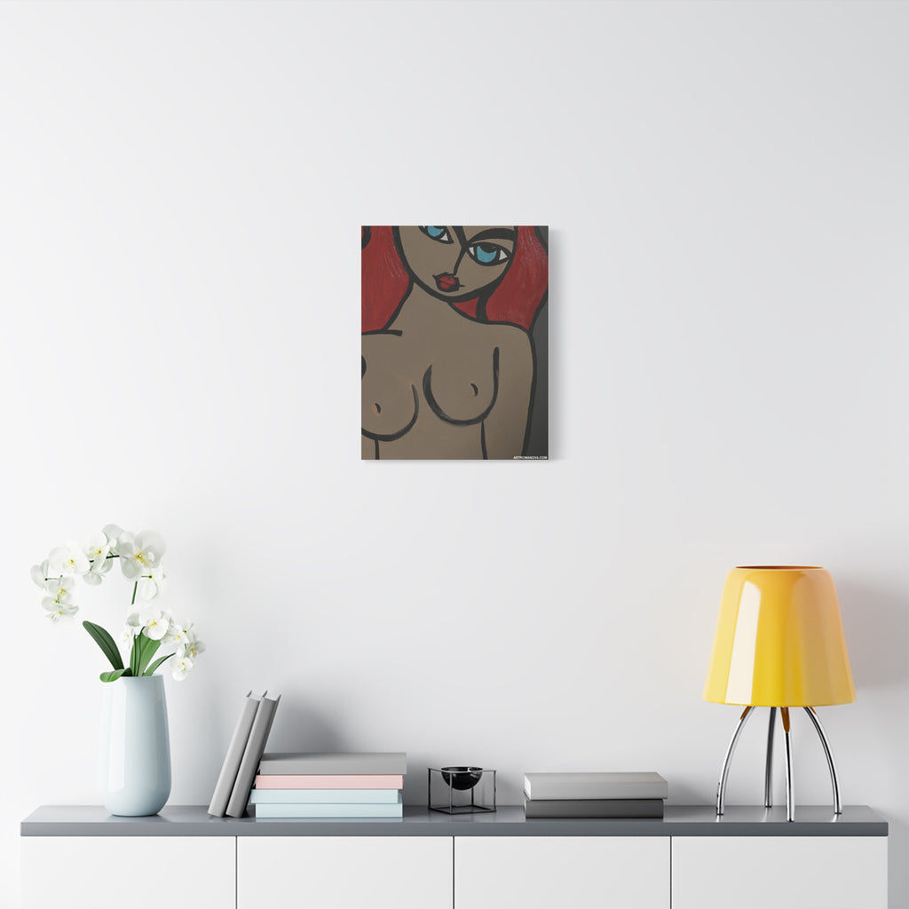 Portrait abstrait de femme nue sur toile | Art contemporain