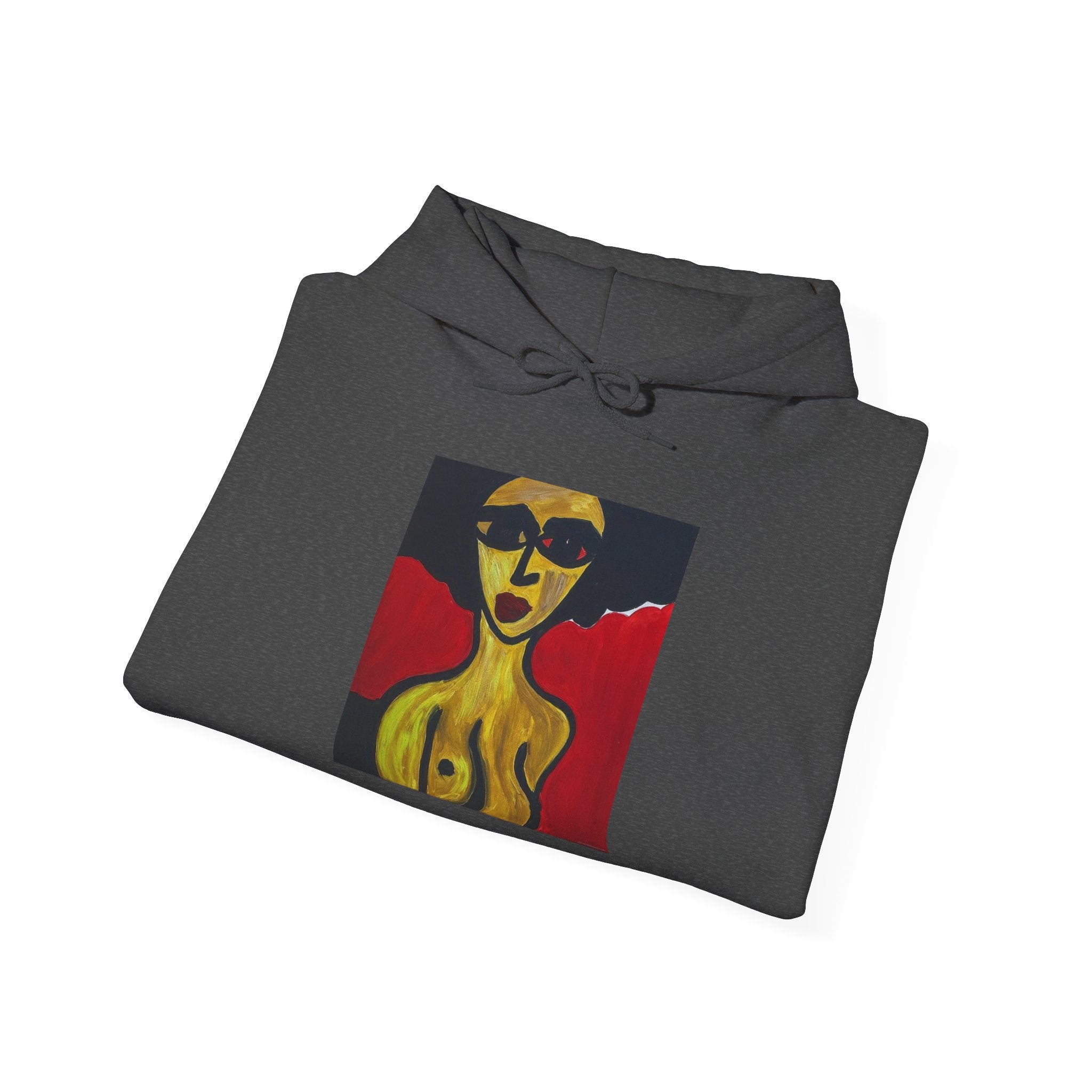 Abstract Art Female Portrait Hoodie, Art Pullover