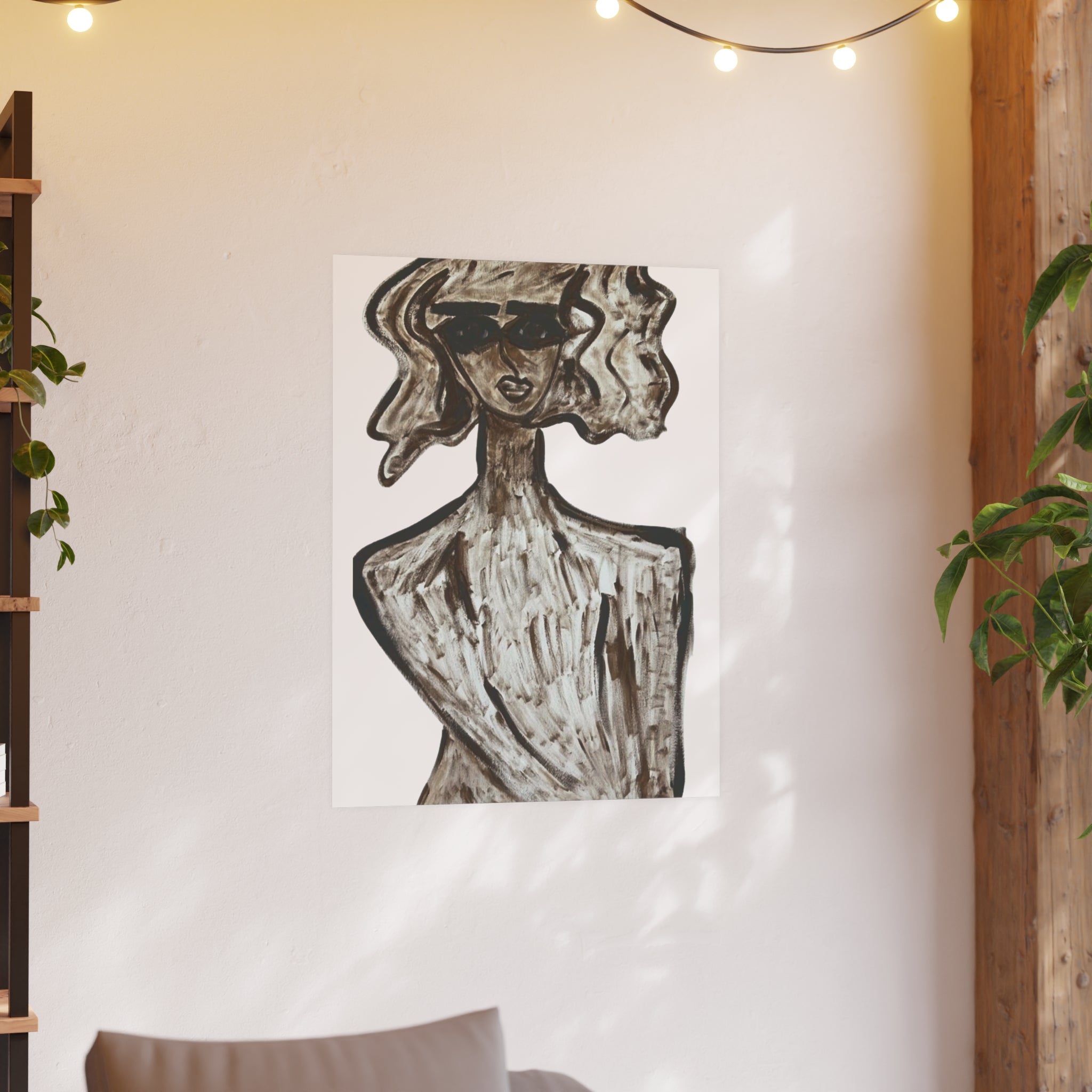 Monochrome Abstract Woman Poster | Poster