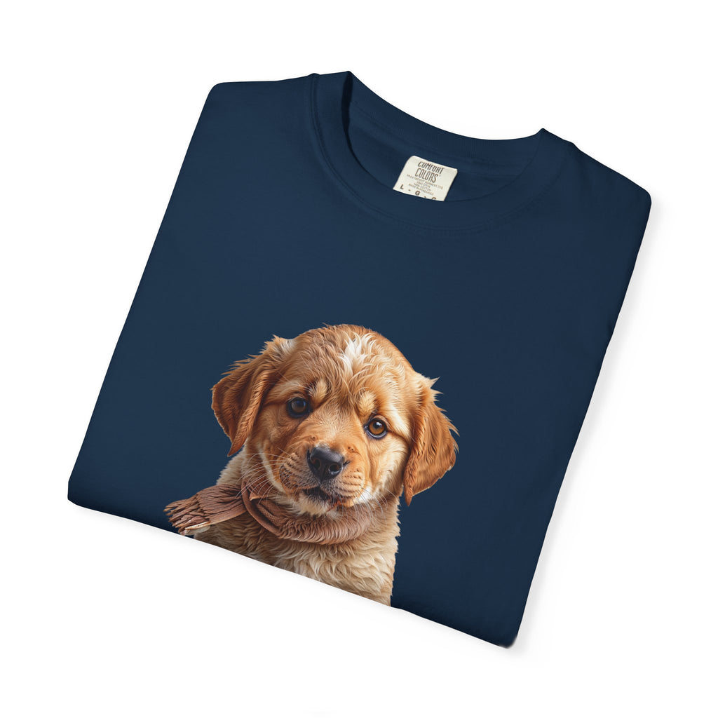 T-shirt chiot Golden Retriever | T-shirt photo de chien mignon
