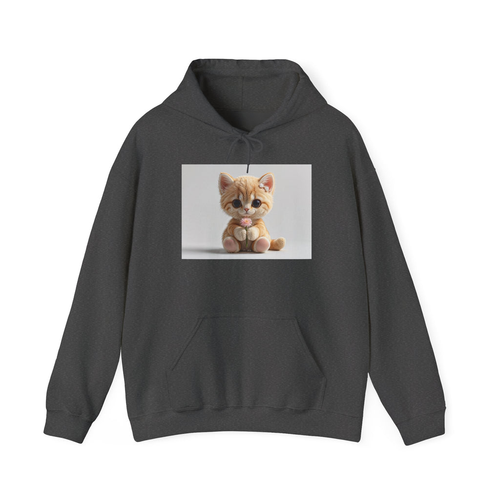 Sweat à capuche illustré d'un adorable chaton orange | Sweat-shirt graphique chat mignon