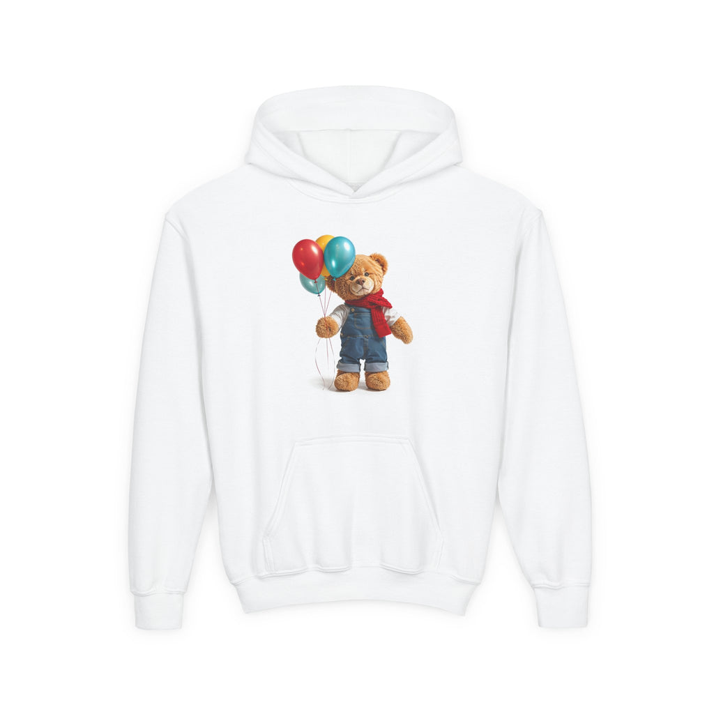 Sweat à capuche enfant Ours en peluche et ballons | Sweat-shirt d'anniversaire enfant