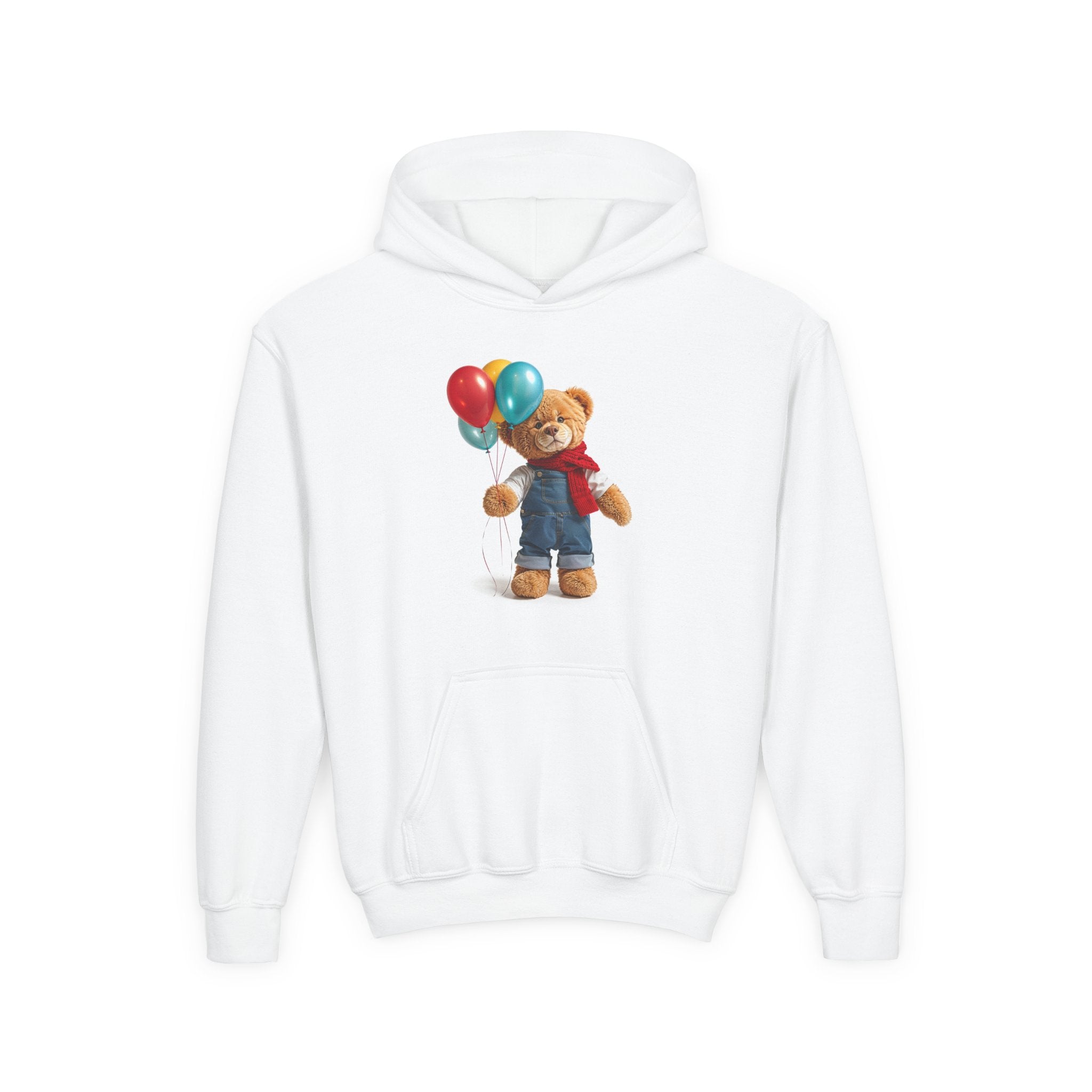Sweat à capuche enfant Ours en peluche et ballons | Sweat-shirt d'anniversaire enfant