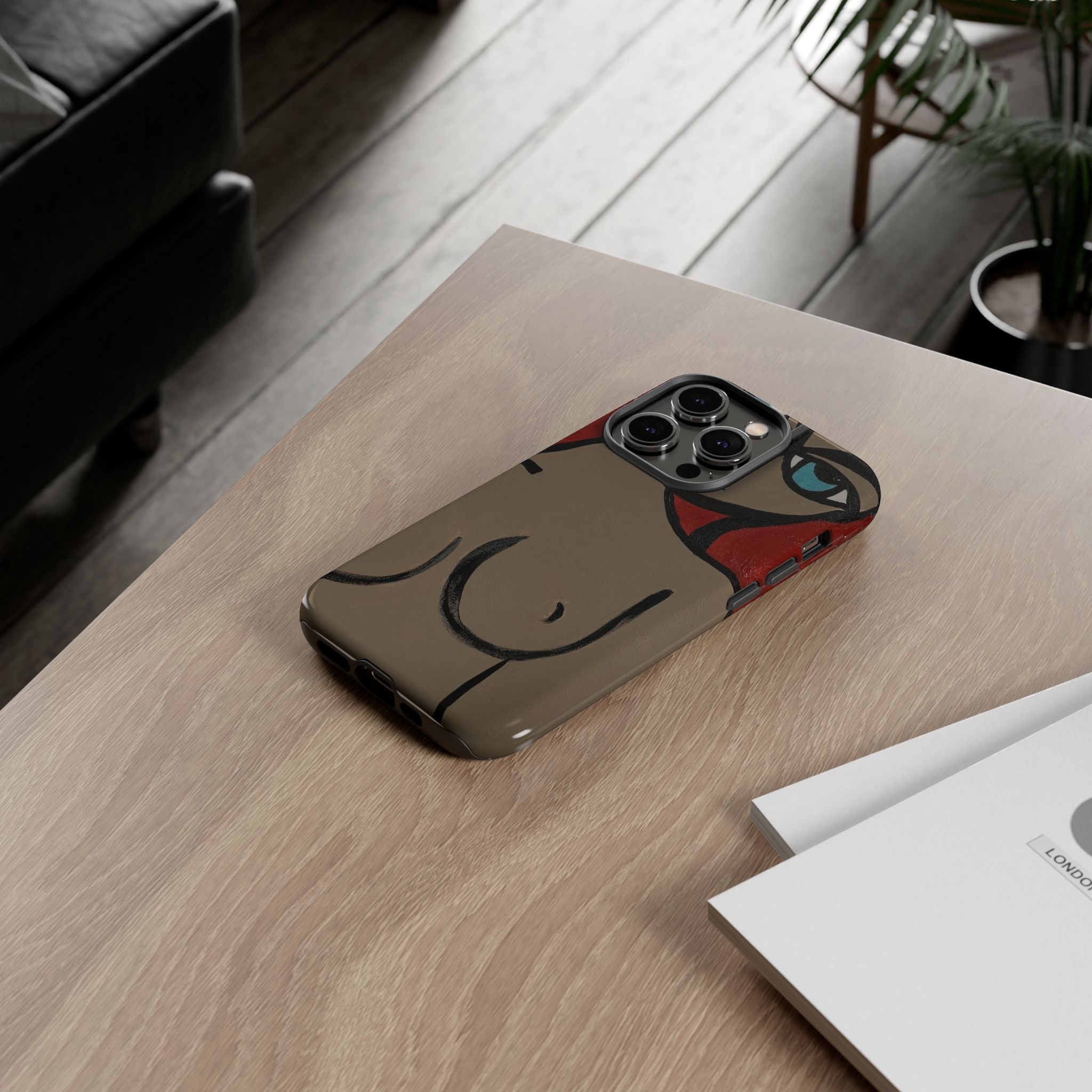 Coque de téléphone minimaliste | Figure féminine abstraite, faite main