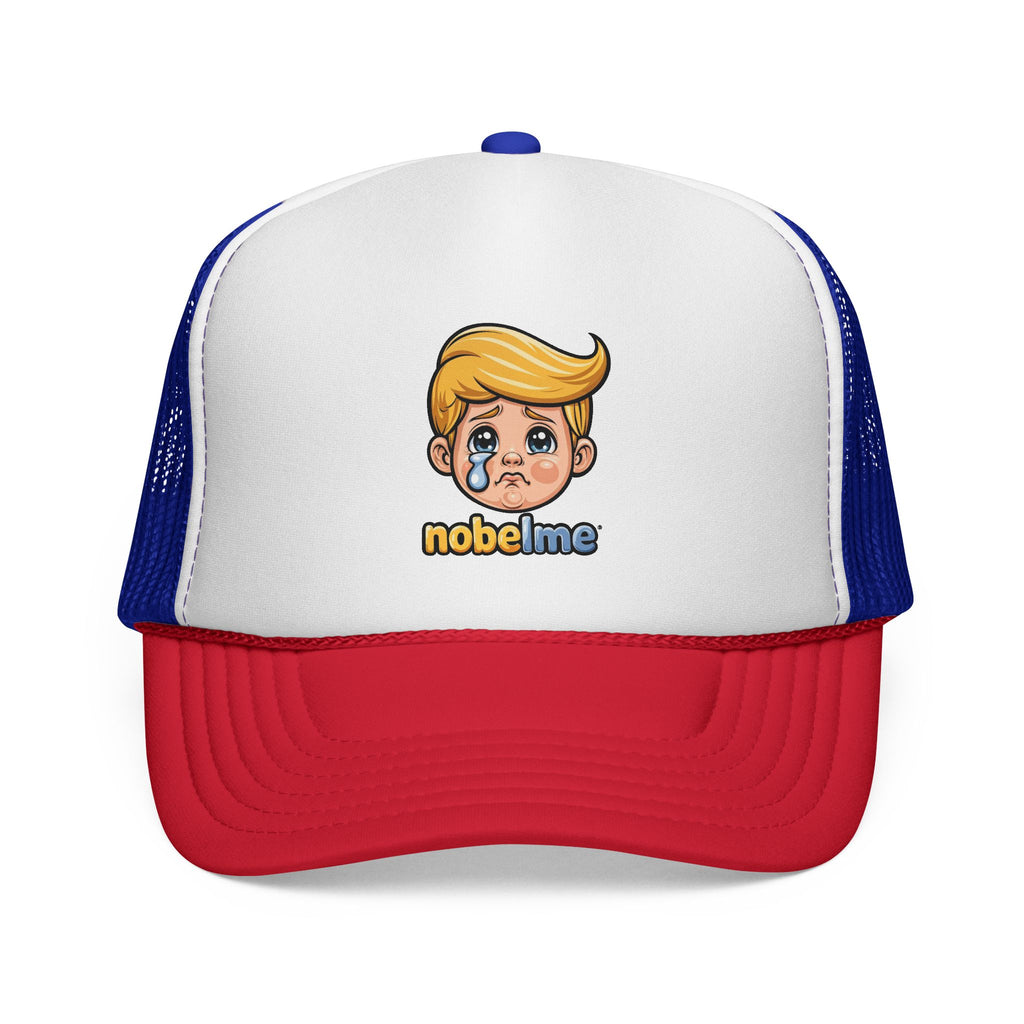 Casquette parodique « Papa parodique », casquette trucker avec visage de dessin animé qui pleure | Casquette emoji parodique politique