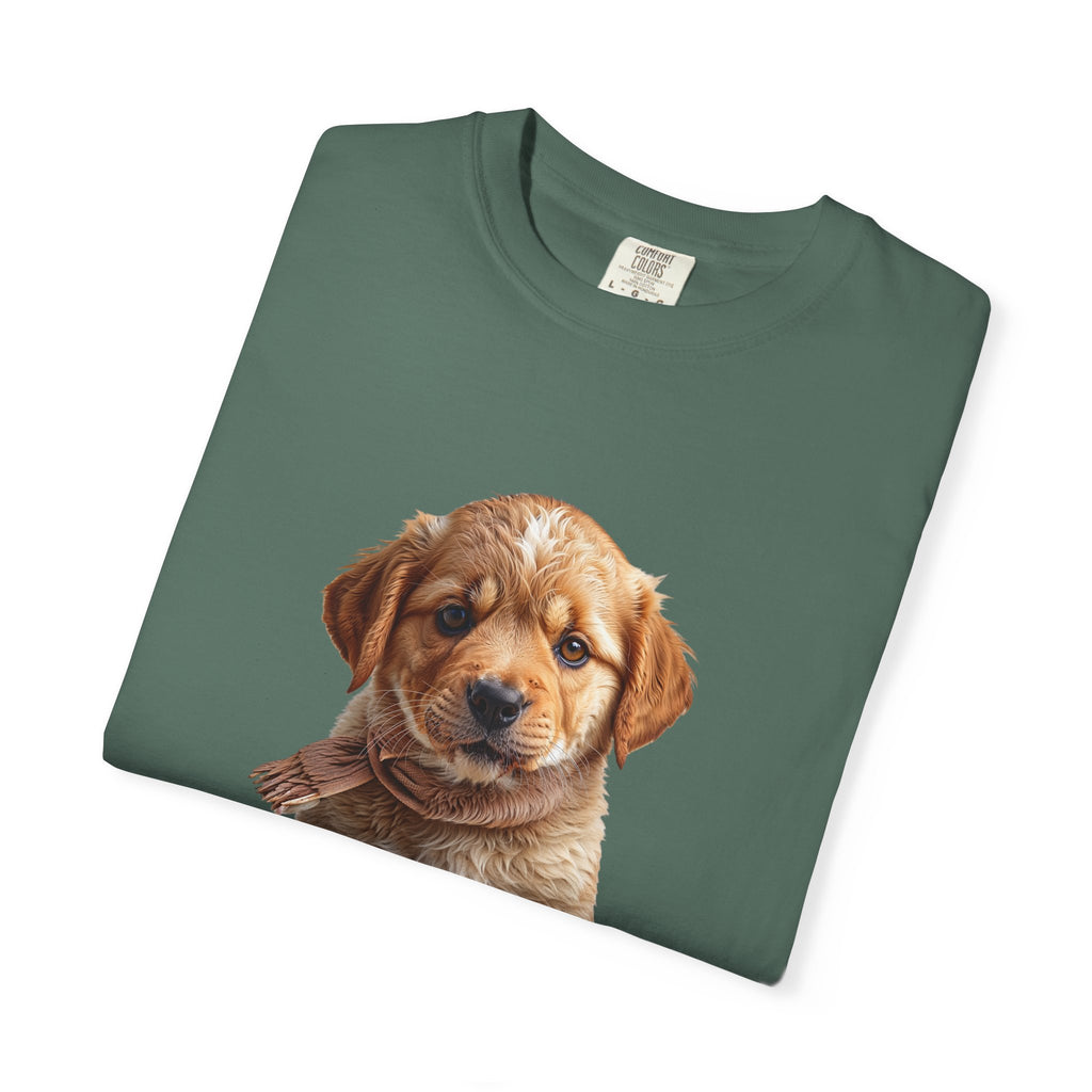 T-shirt chiot Golden Retriever | T-shirt photo de chien mignon
