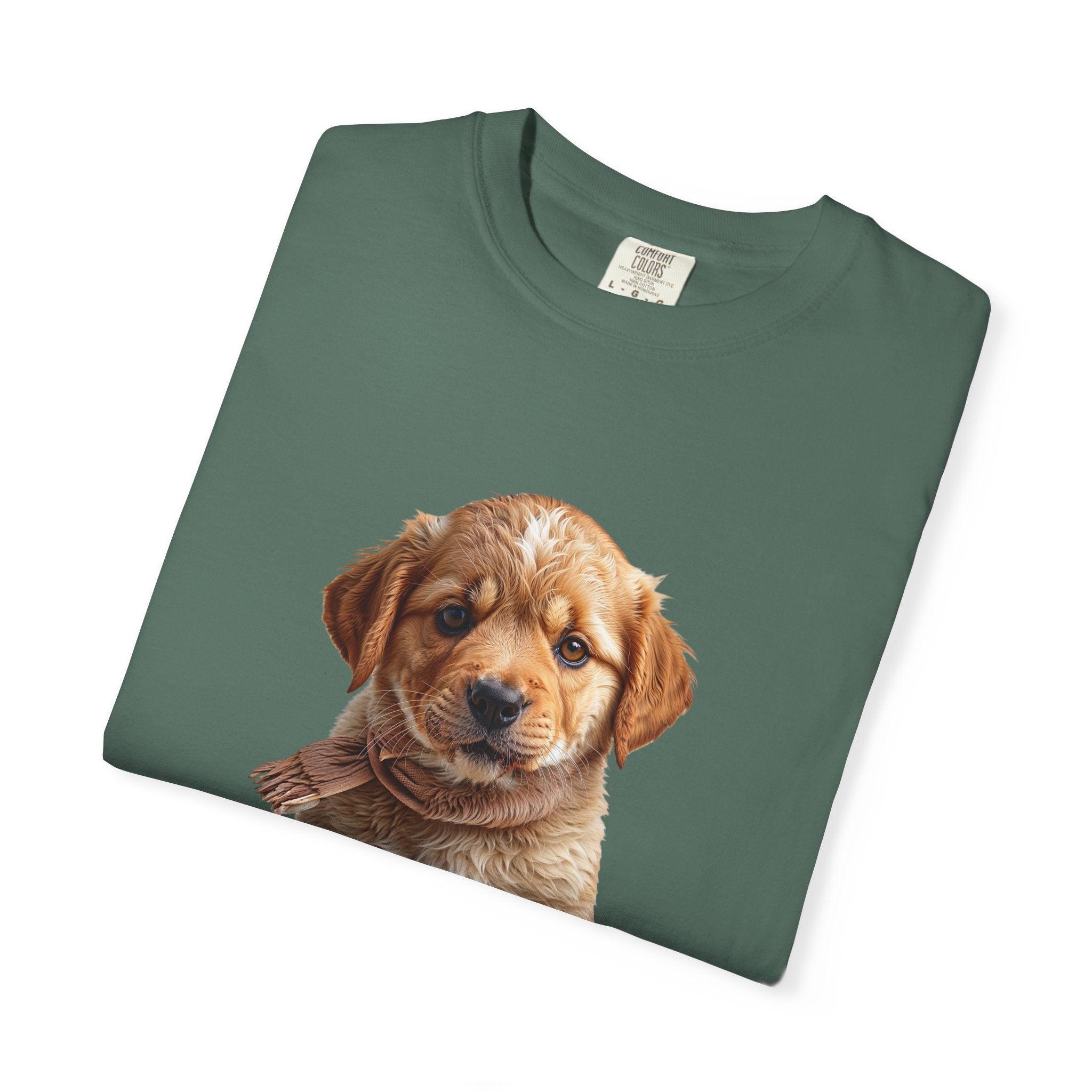 T-shirt chiot Golden Retriever | T-shirt photo de chien mignon