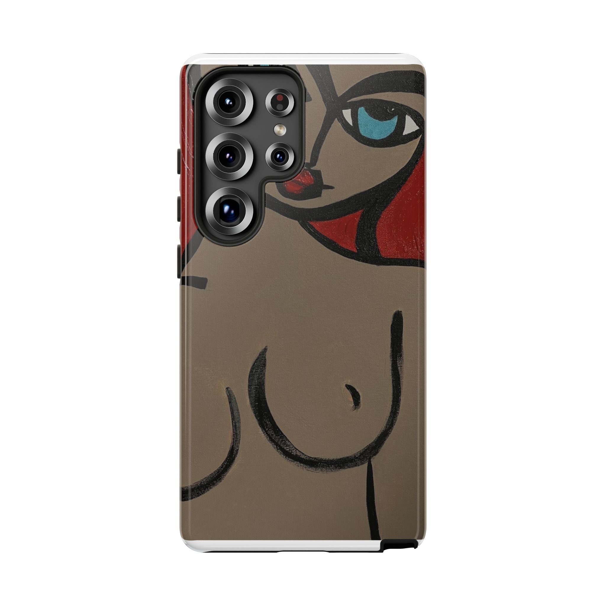 Coque de téléphone minimaliste | Figure féminine abstraite, faite main