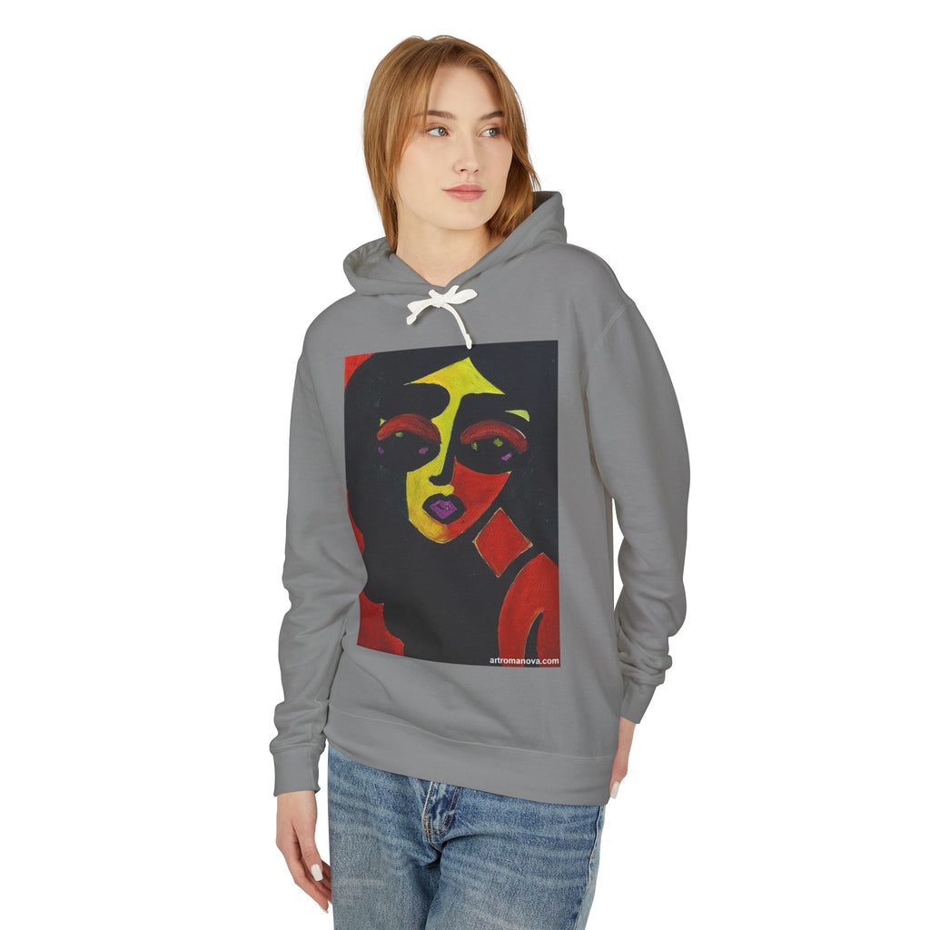 Abstract Woman Face Portrait Hoodie | Minimal Line Art, Modern Portrait Sweatshirt