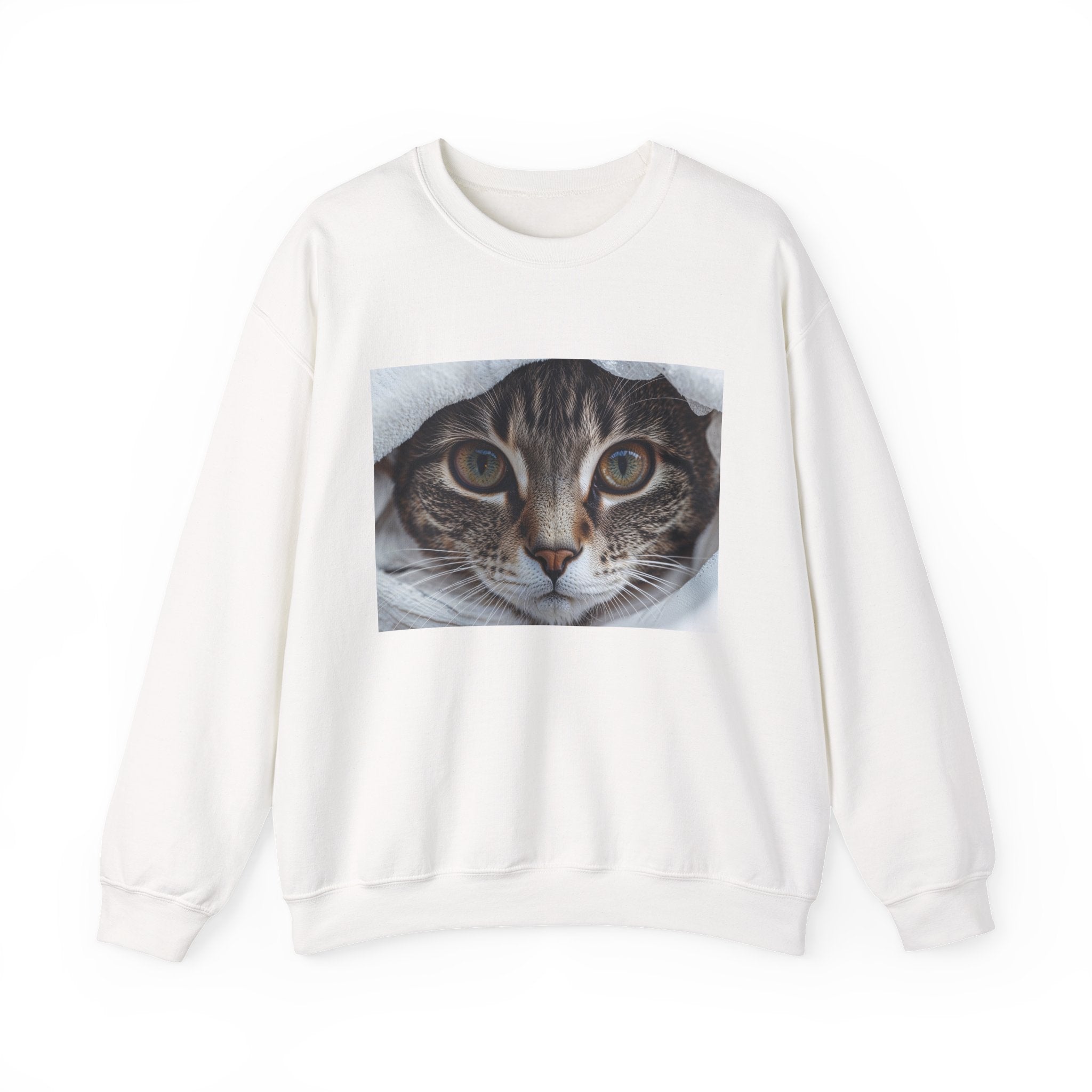 Tabby Cat Face Sweatshirt | Cute Kitty Portrait Crewneck