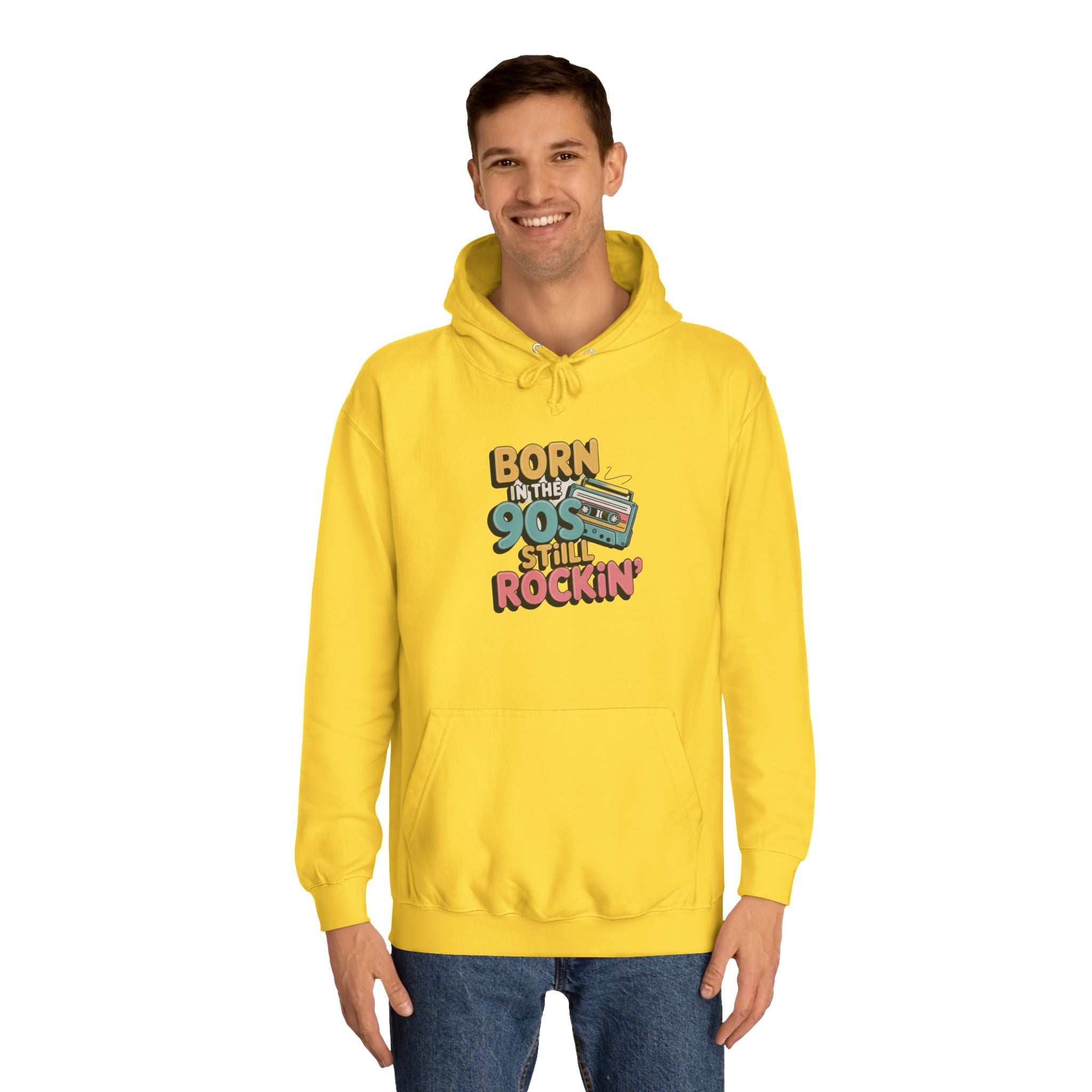 Born in the 90s Still Rockin Hoodie | Retro Cassette 90s Nostalgia