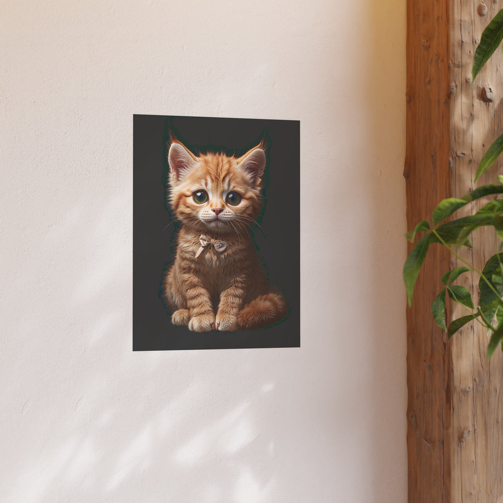 Adorable Kitten image Poster — Satin or Archival Matte Cat Wall Art, unique, limited edition
