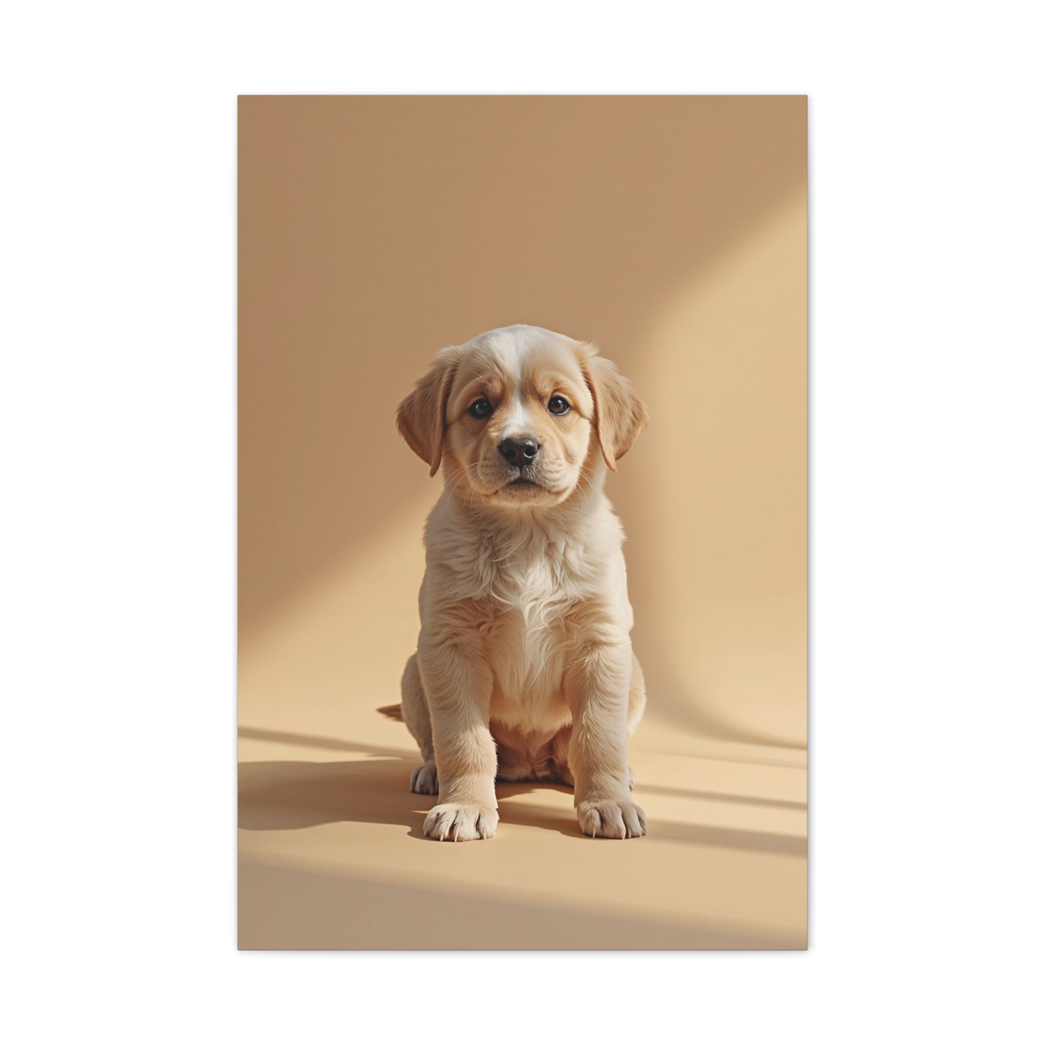 Golden Labrador Puppy Canvas, gift for dog lovers