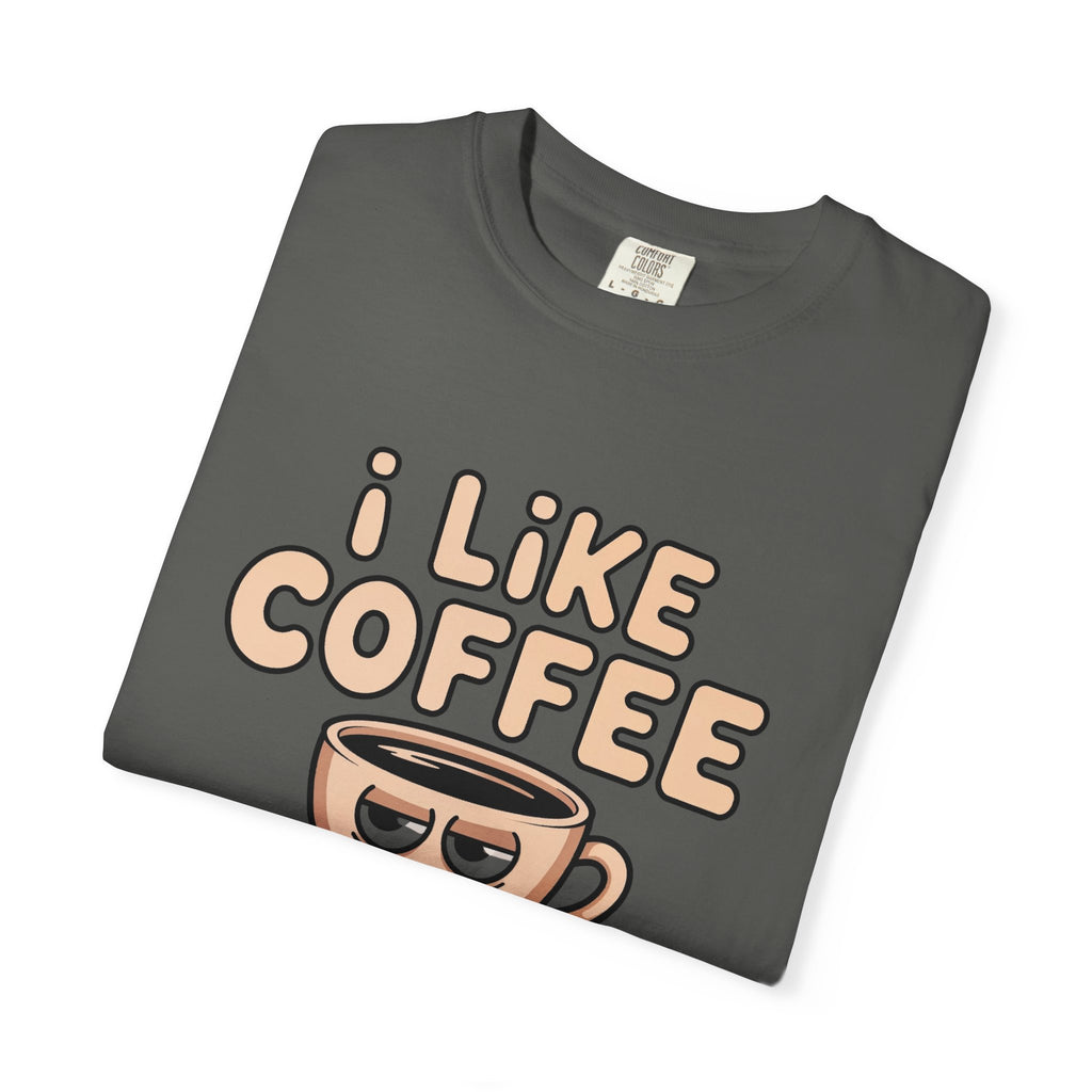 I Like Coffee More Than People T-Shirt, Funny Slogan Tee Inspirational Self Love Shirt Motivational Graphic Tee