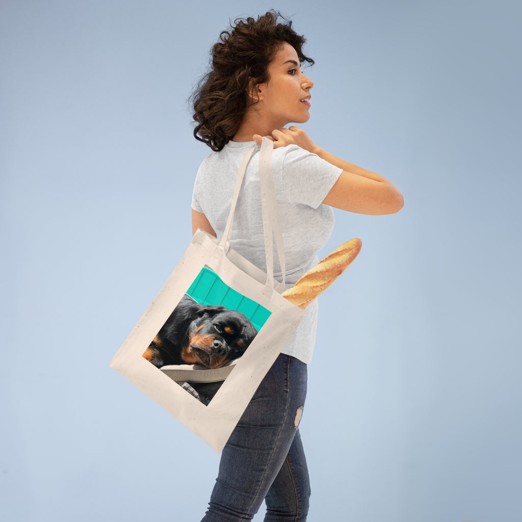Sleeping Rottweiler Photo Tote Bag | Dog Portrait Shopper bag
