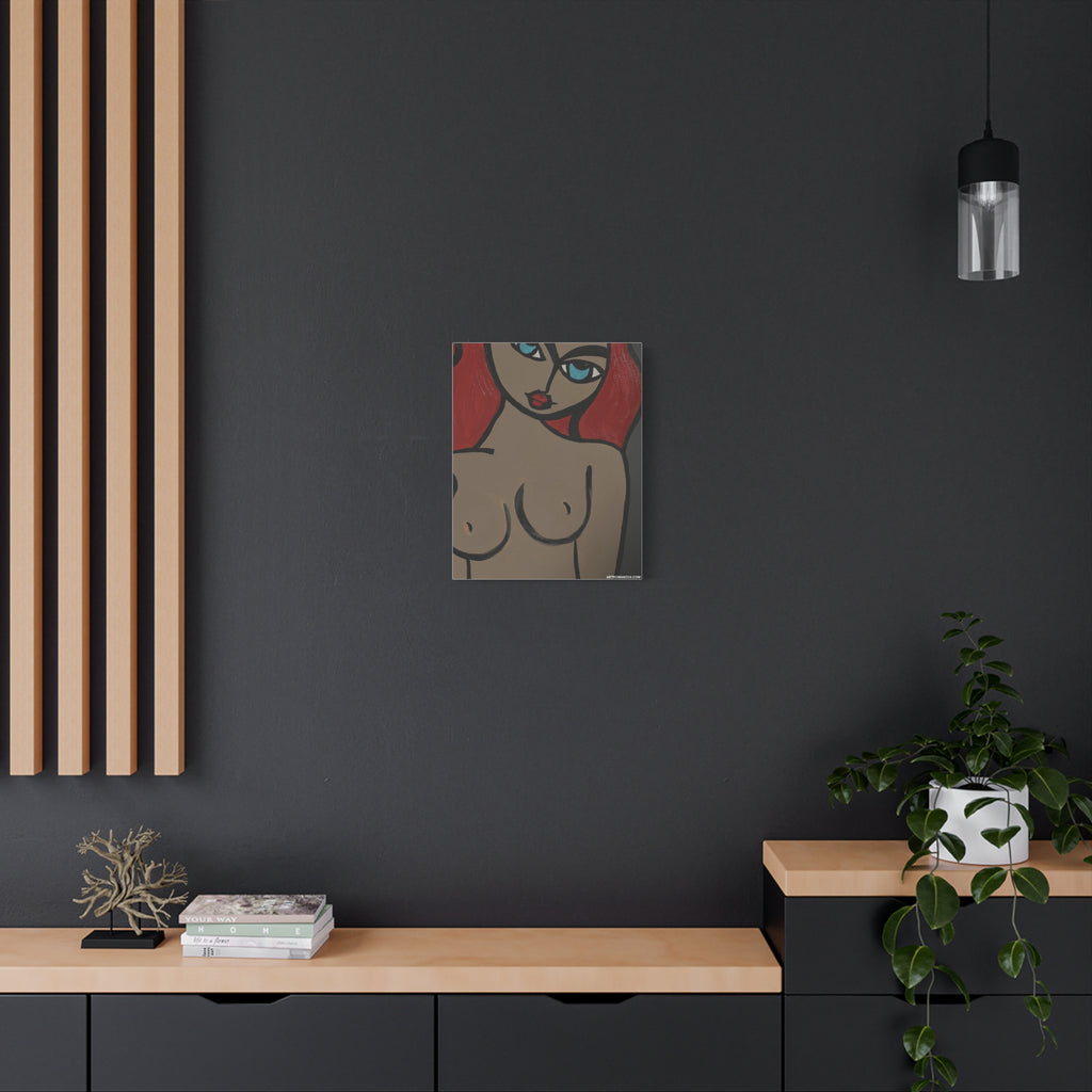 Portrait abstrait de femme nue sur toile | Art contemporain