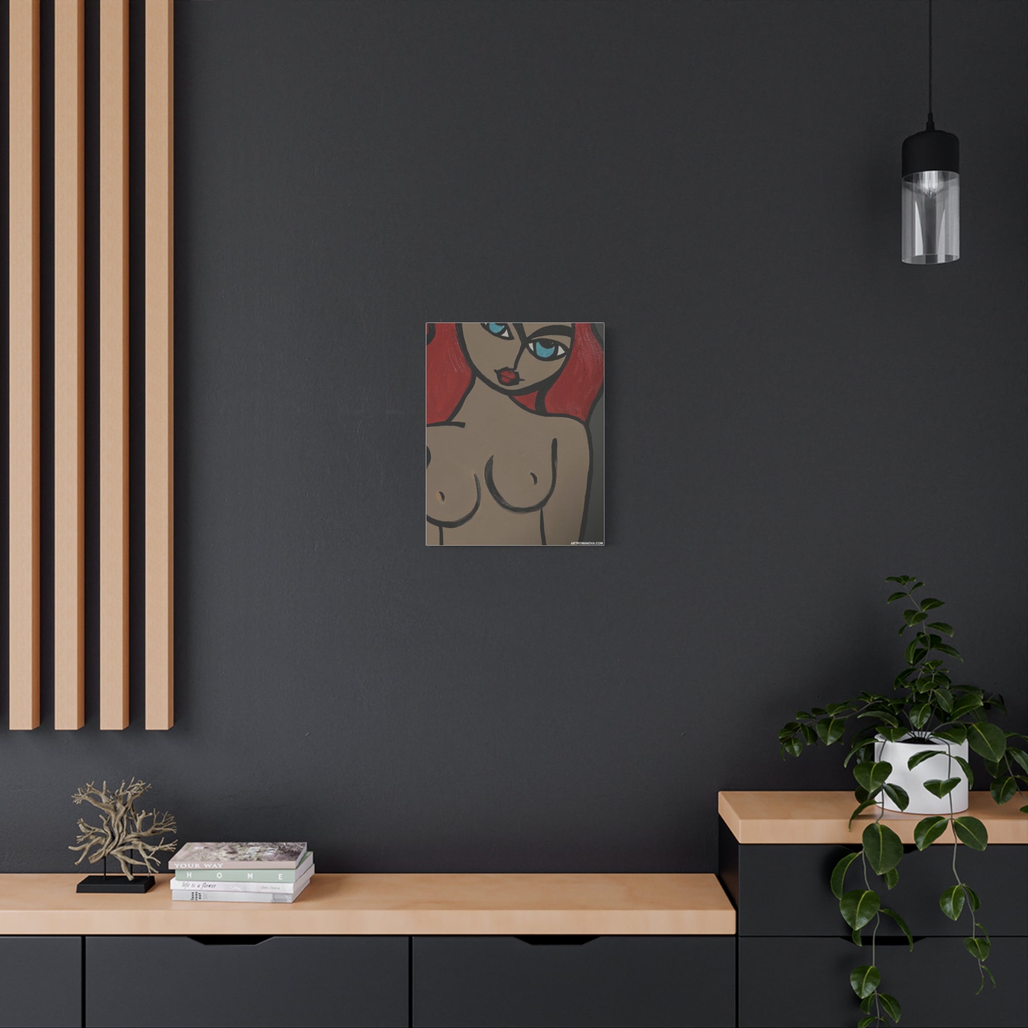 Portrait abstrait de femme nue sur toile | Art contemporain