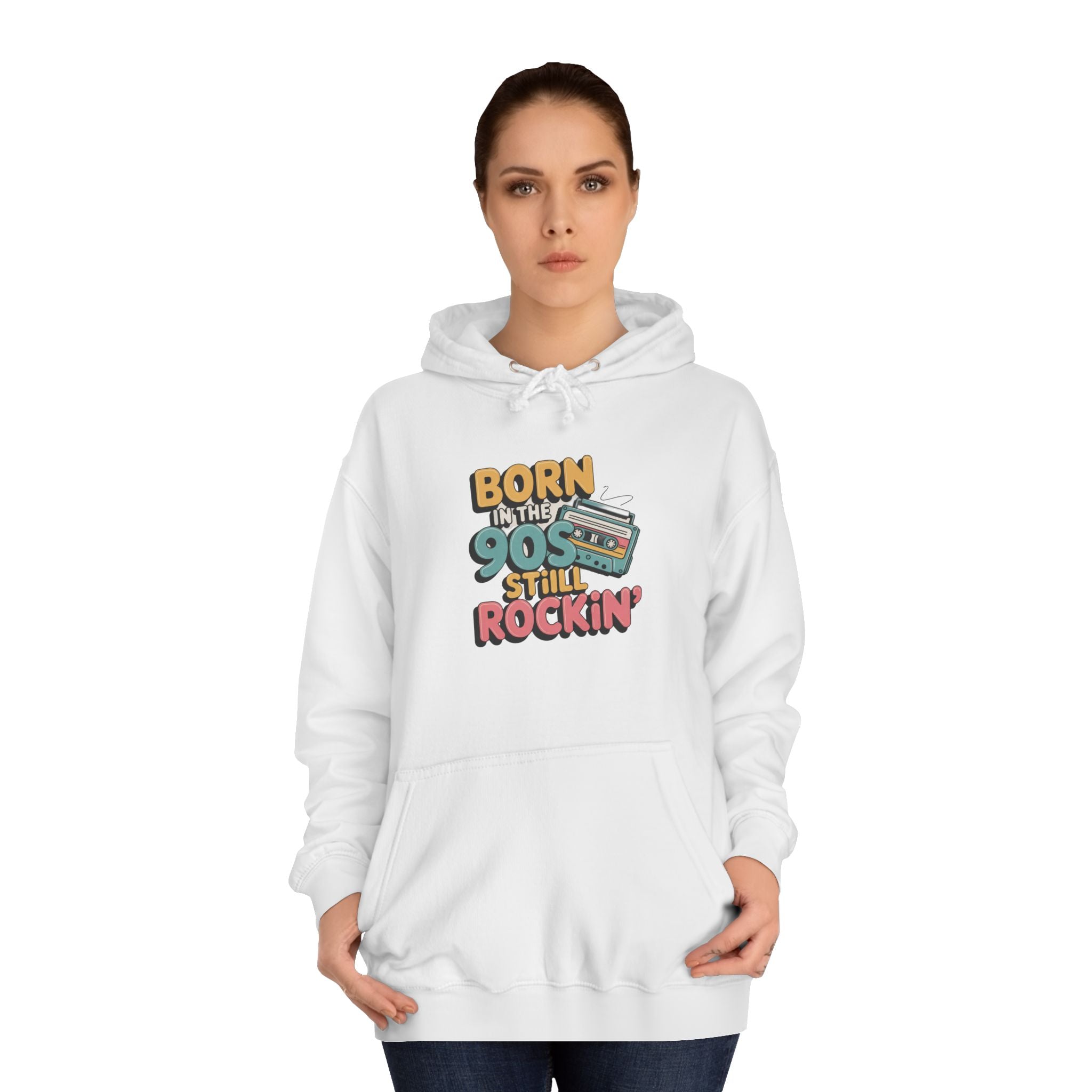 Born in the 90s Still Rockin Hoodie | Retro Cassette 90s Nostalgia