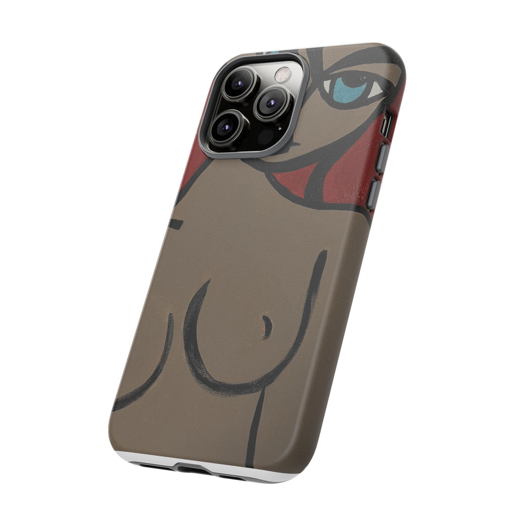 Coque de téléphone minimaliste | Figure féminine abstraite, faite main