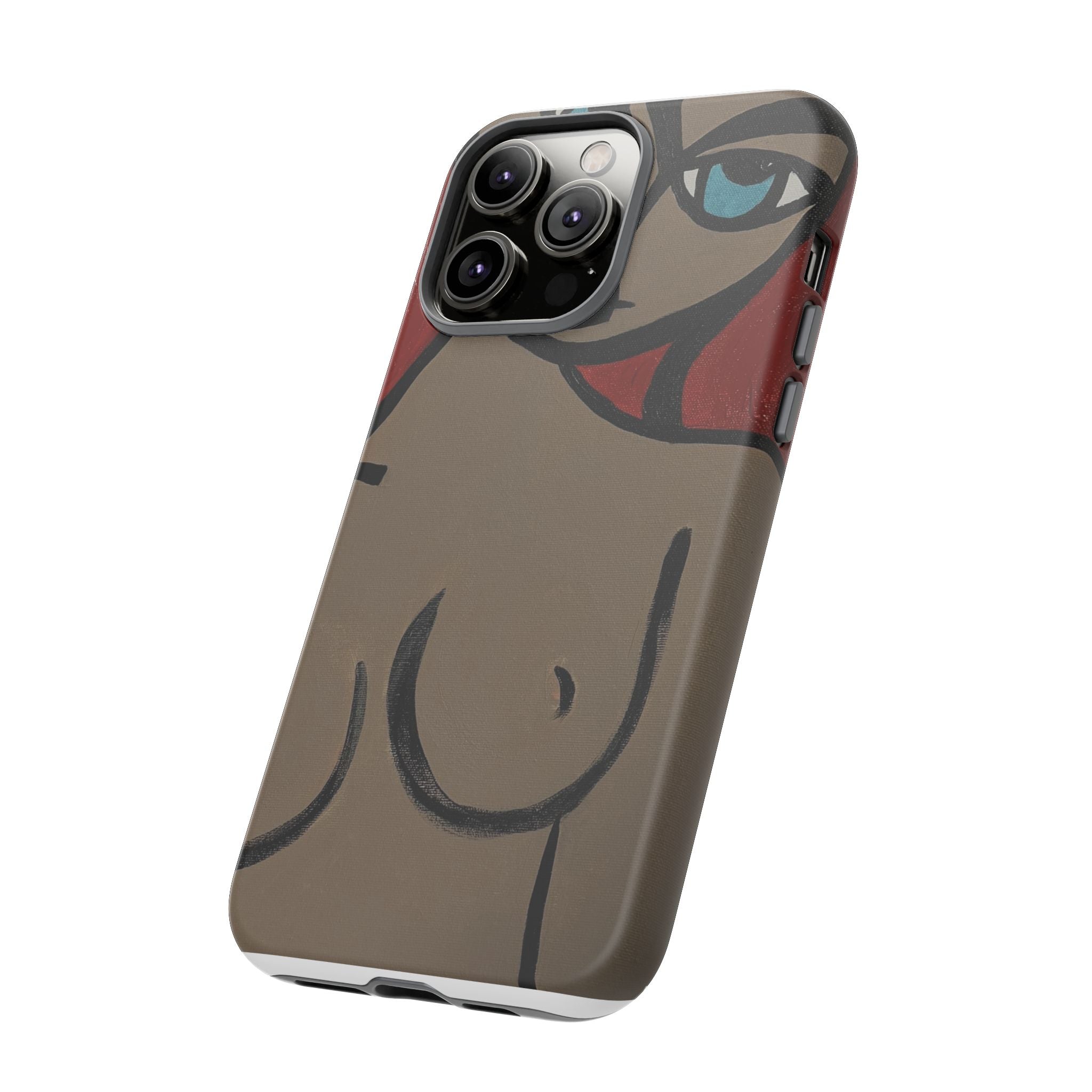Coque de téléphone minimaliste | Figure féminine abstraite, faite main