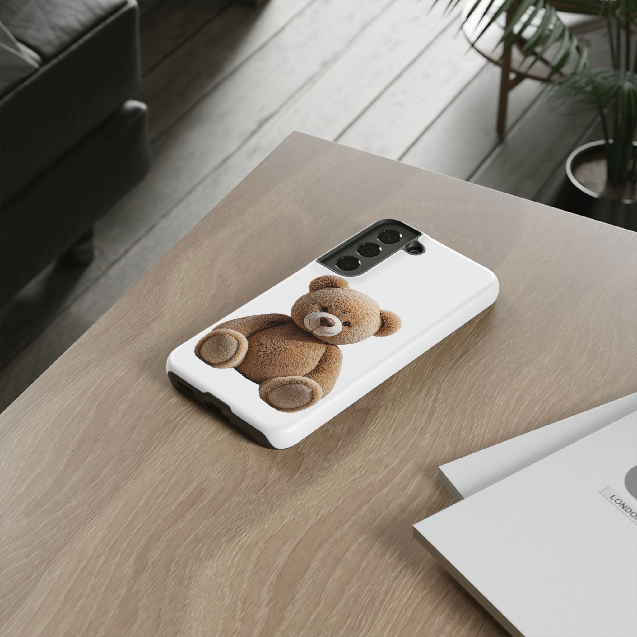 Teddy Bear Phone Case | Cute Plush Toy Illustration, i-phone, Samsung, Google phone