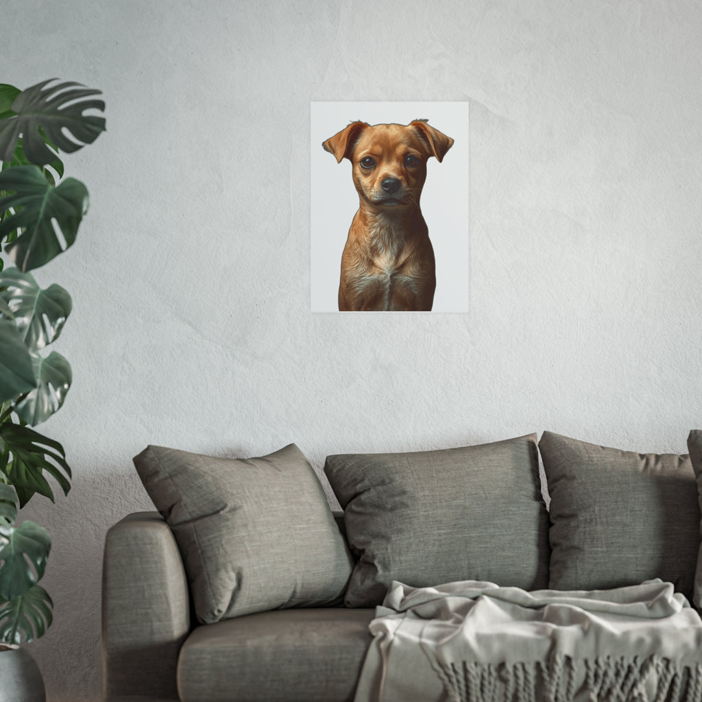 Puppy Portrait Poster | Dog Wall Art, dog lover poster