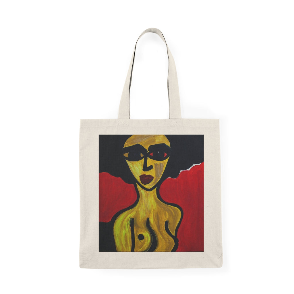 Sac cabas d'art pour collectionneurs, Portrait féminin élégant, Impression de qualité musée, Sac cabas portrait abstrait | Sac cabas en toile d'art expressionniste