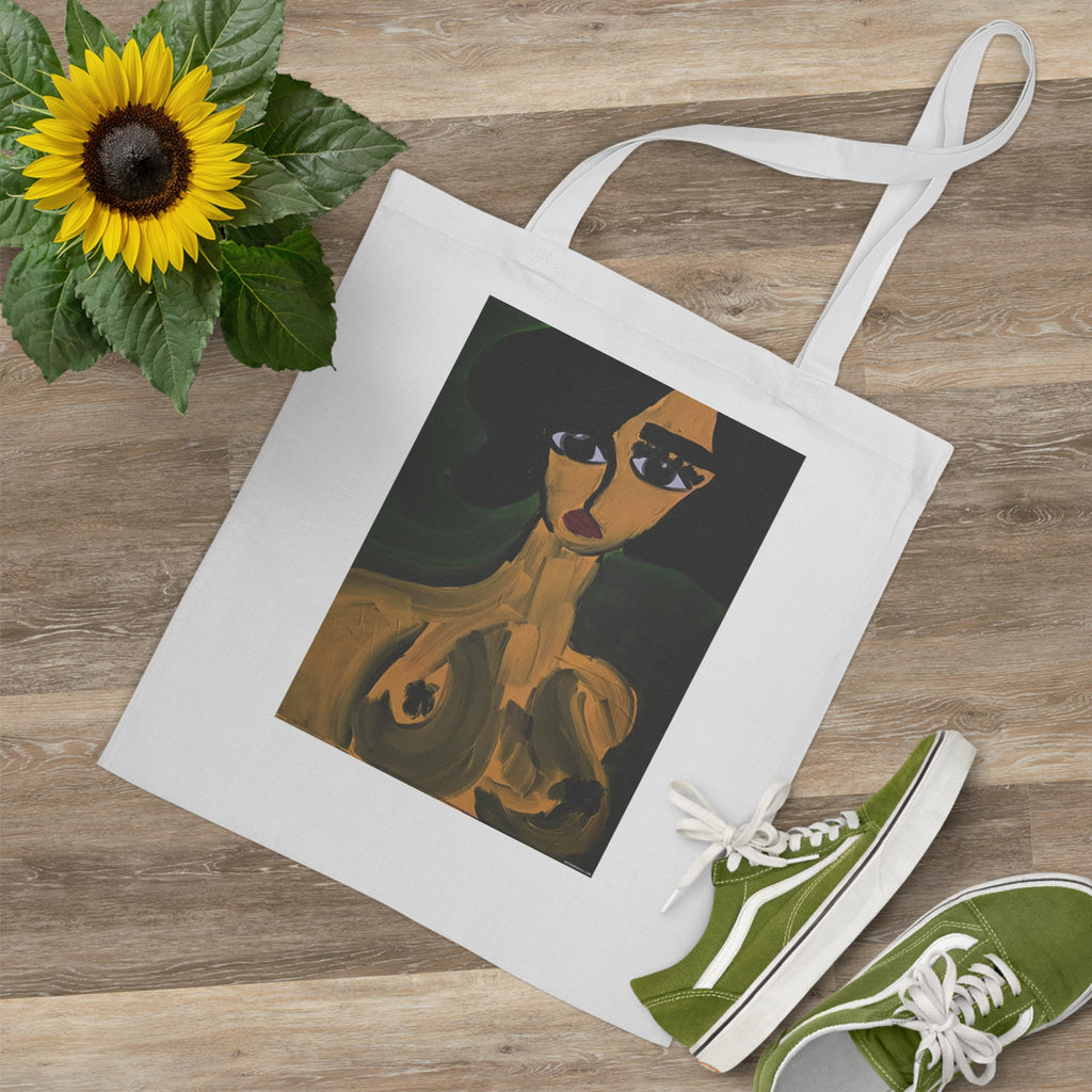 Abstract Woman Portrait Tote Bag | Expressionist Face Art