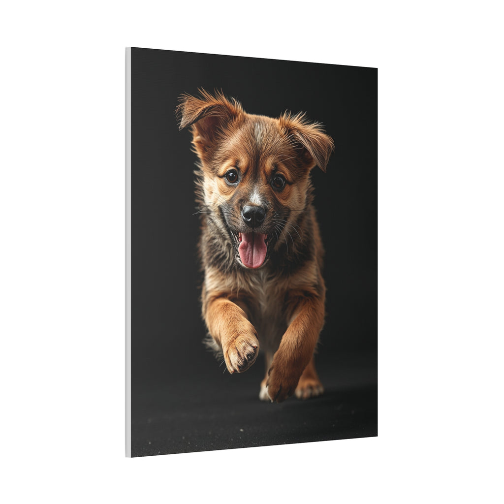 Running Puppy Canvas | Stretched Wall Art, gift for dog lovers