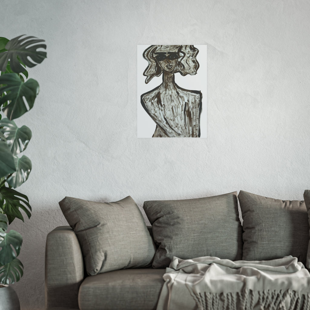 Monochrome Abstract Woman Poster | Poster