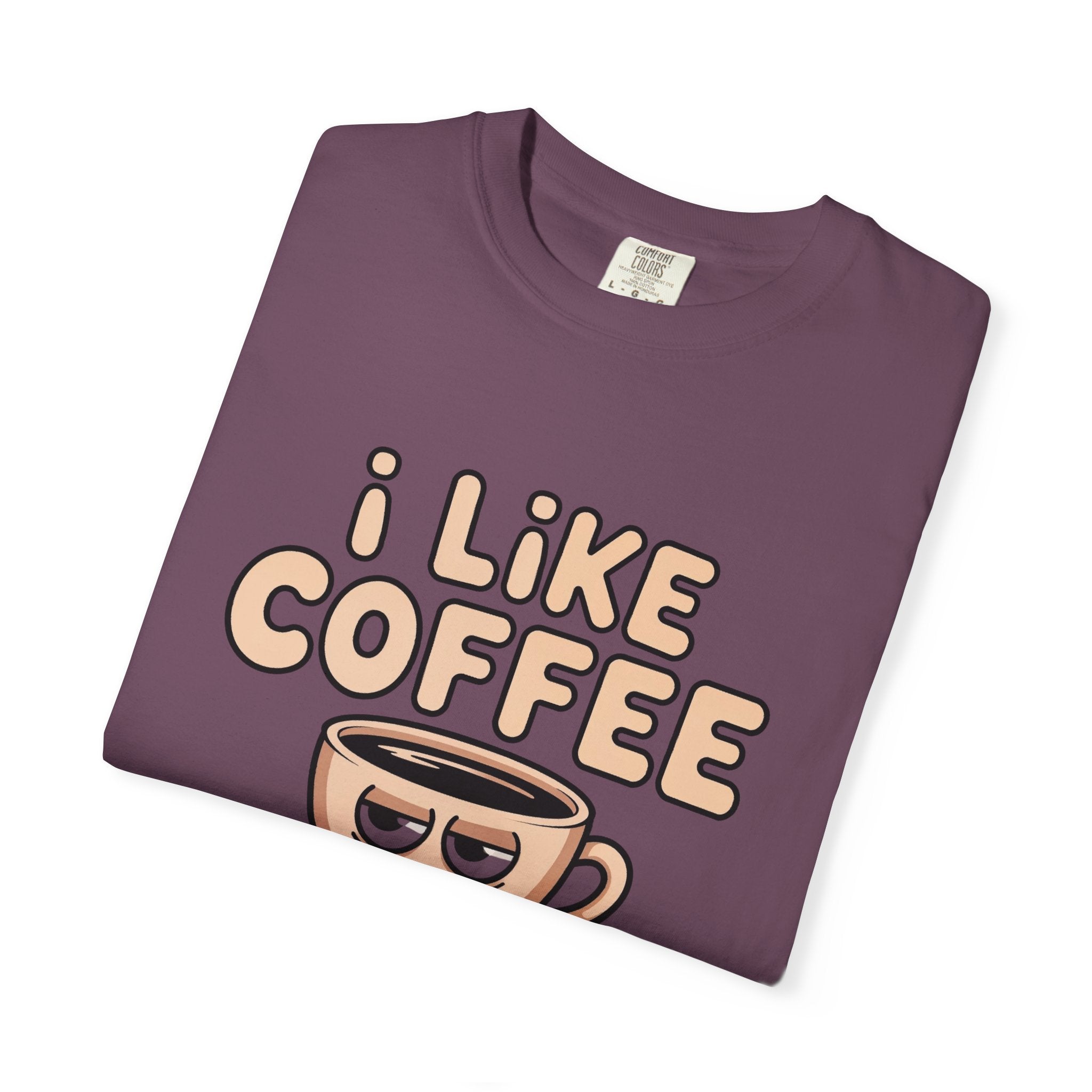 I Like Coffee More Than People T-Shirt, Funny Slogan Tee Inspirational Self Love Shirt Motivational Graphic Tee