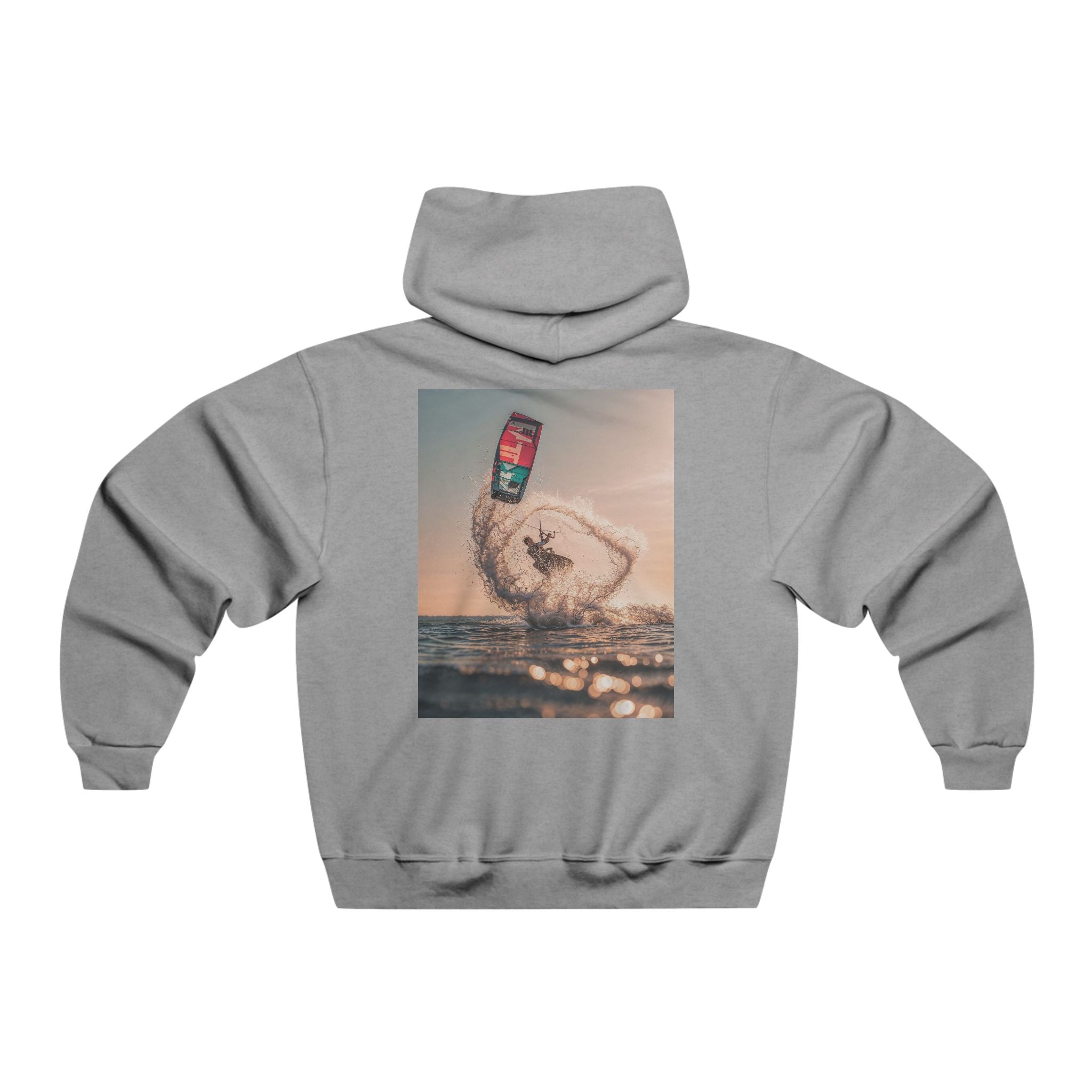 Sweat à capuche Kiteboarder Sunset | Action des vagues de kitesurf, Sweat-shirt de sports nautiques