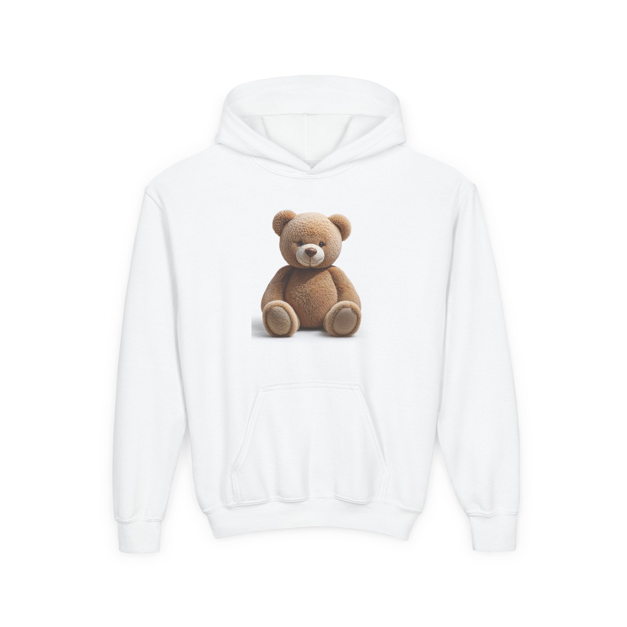 Sweat à capuche enfant ours en peluche marron | Illustration de peluche mignonne