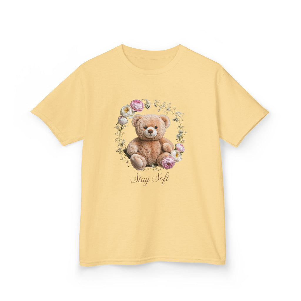 T-shirt enfant ours en peluche | T-shirt ours en peluche fleuri, T-shirt ours en peluche kawaii, Imprimé ours mignon, T-shirt unisexe doux