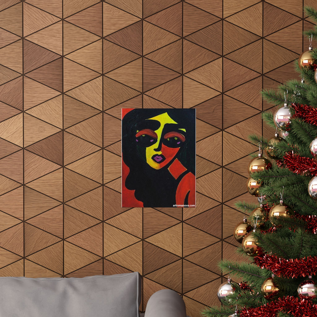 Affiche, Affiche Visage Abstrait | Portrait de Femme Pop Art