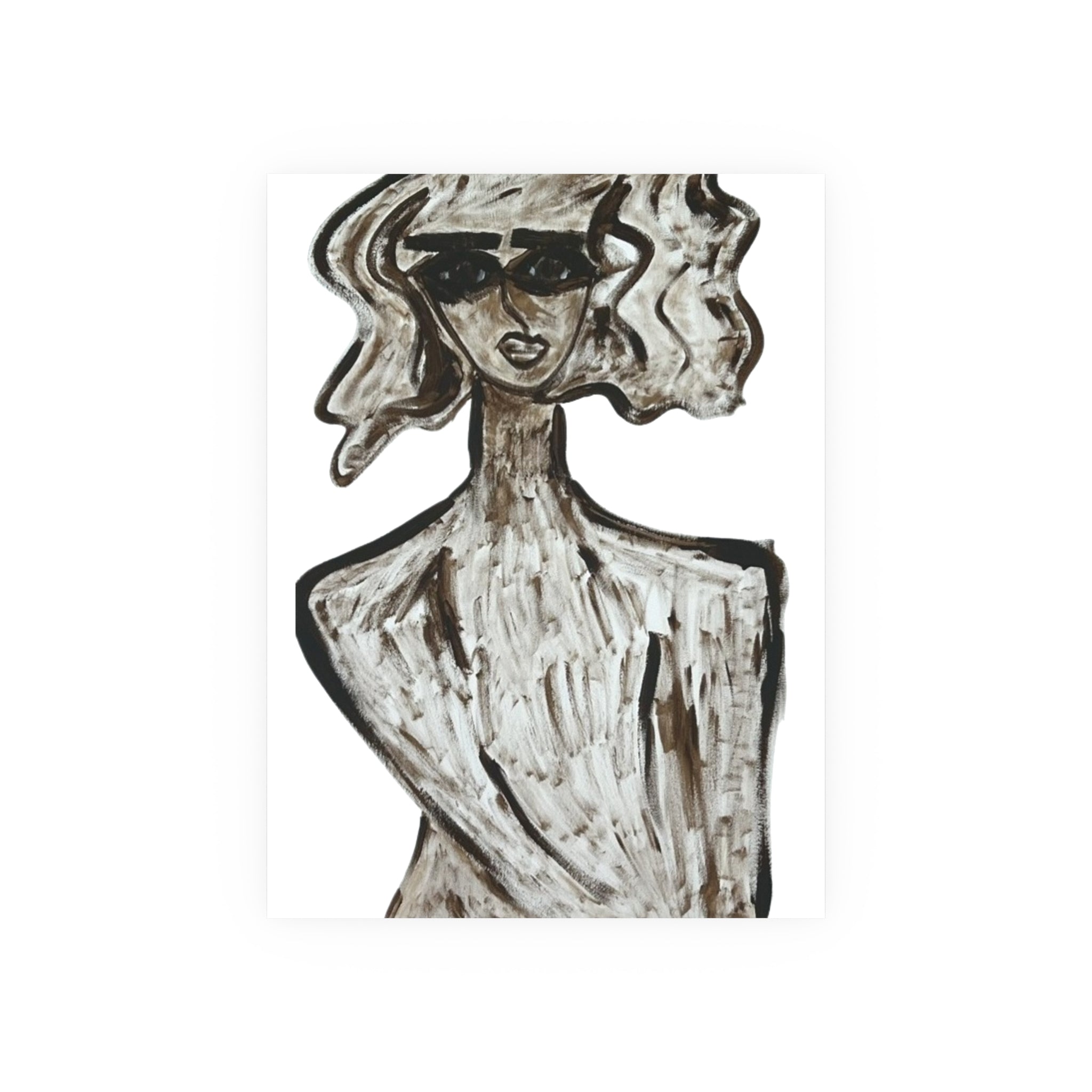 Monochrome Abstract Woman Poster | Poster