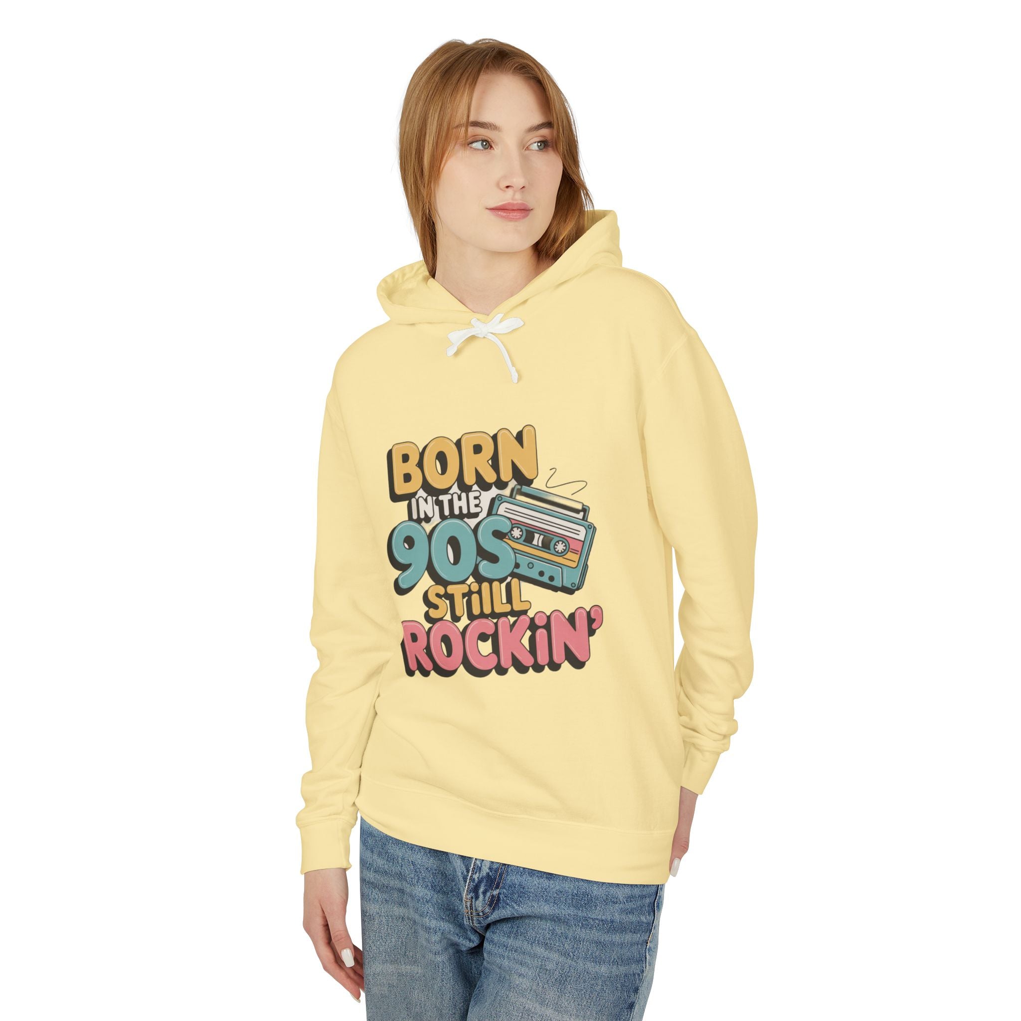 Born in the 90s Still Rockin' Hoodie | Retro Cassette 90s Nostalgia