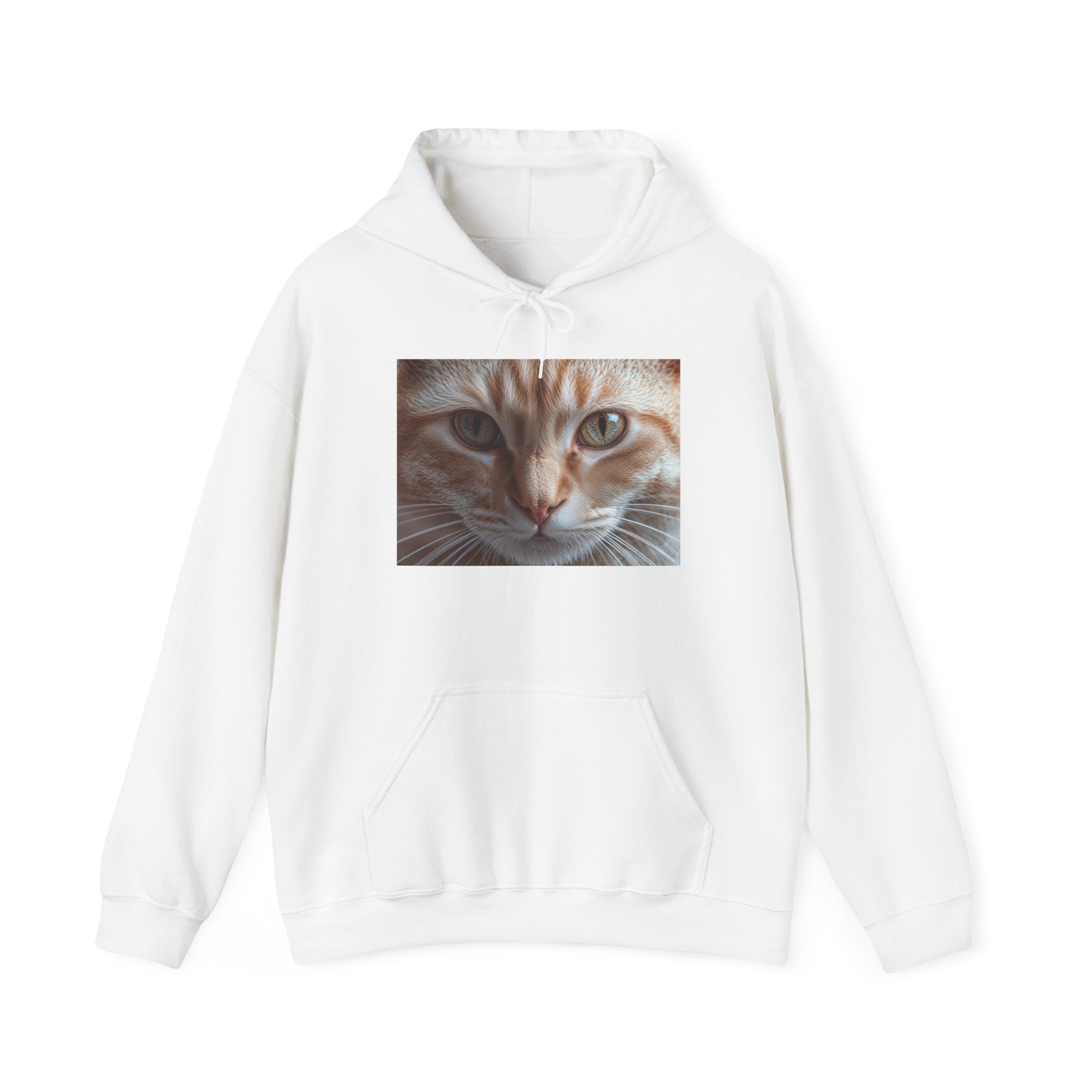 Sweat à capuche avec gros plan sur une tête de chat roux | Sweat-shirt portrait de chat